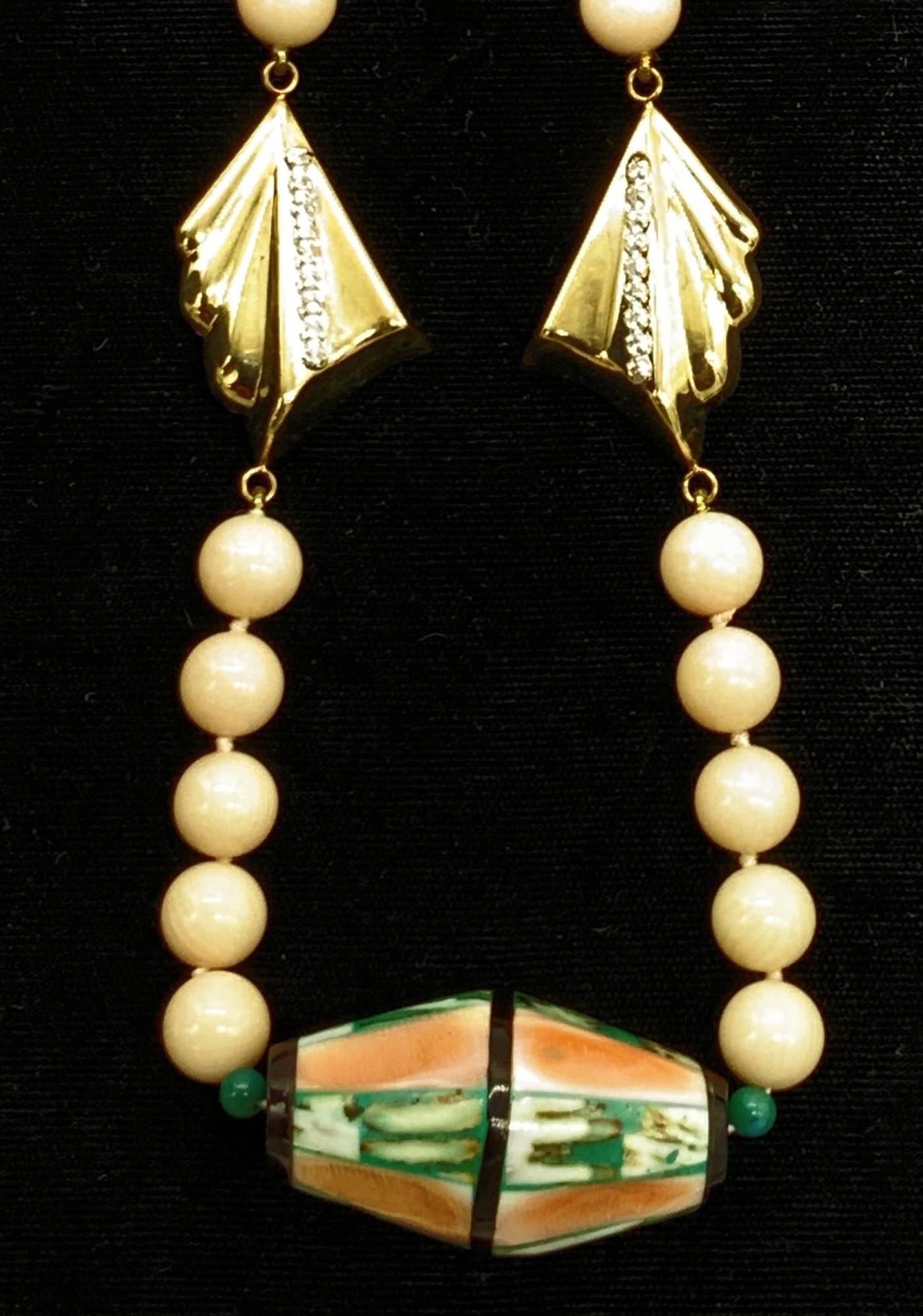 Beaded Necklace W 14K & Diamond Accents (1 of 7)