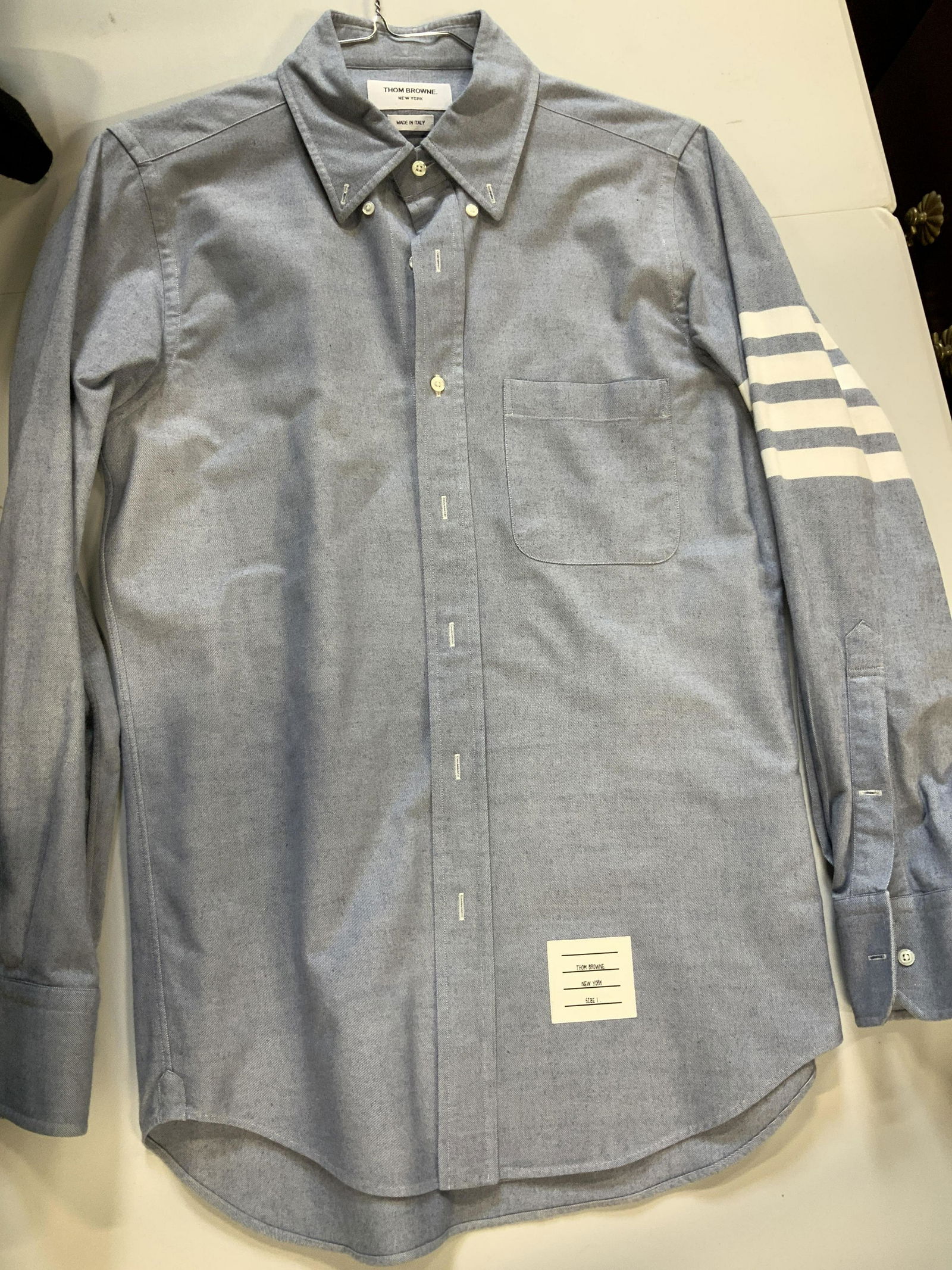 NEW THOM BROWNE Men’s Cotton Polo Shirt (1 of 5)