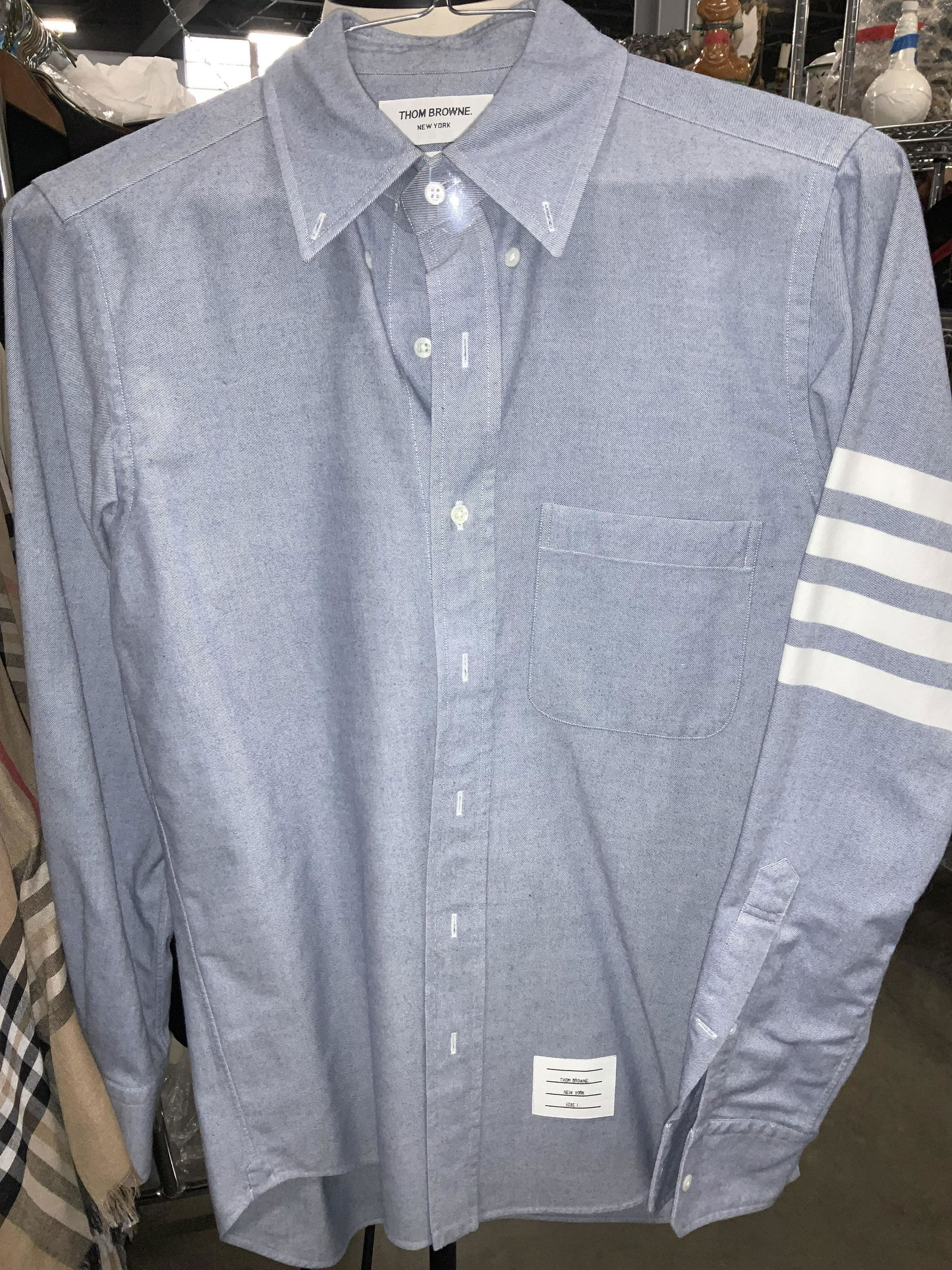 NEW-THOM BROWNE Men’s Cotton Polo Shirt (1 of 6)