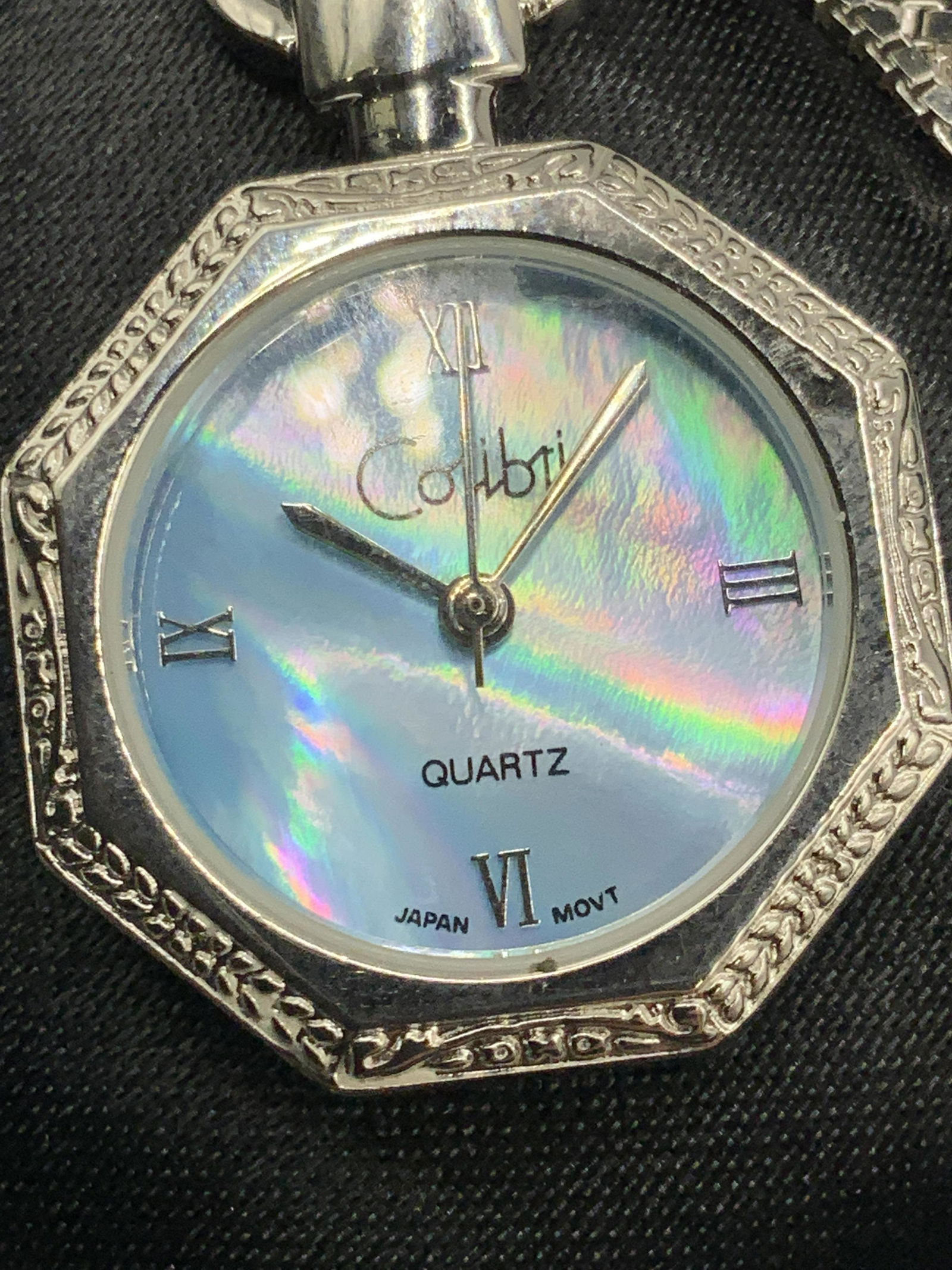 COLIBRI Sterling Silver Clock Pendant Necklace, Bx (1 of 9)