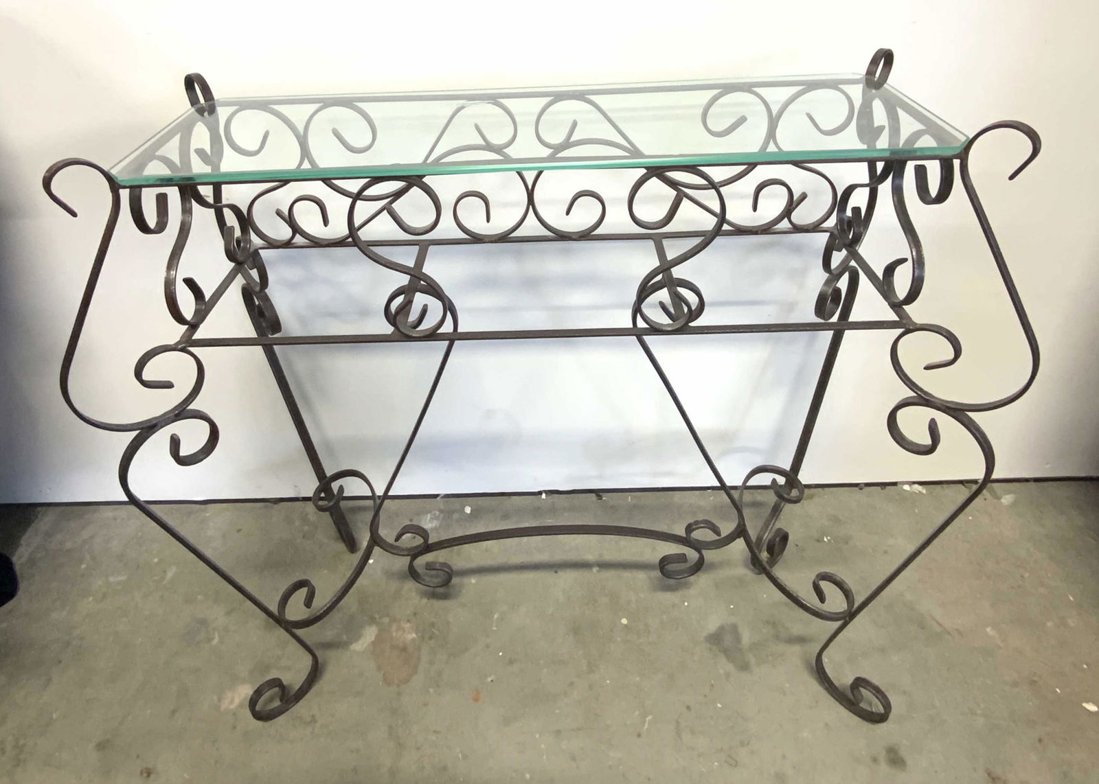 Wrought Iron Glass Top Side Table (1 of 14)