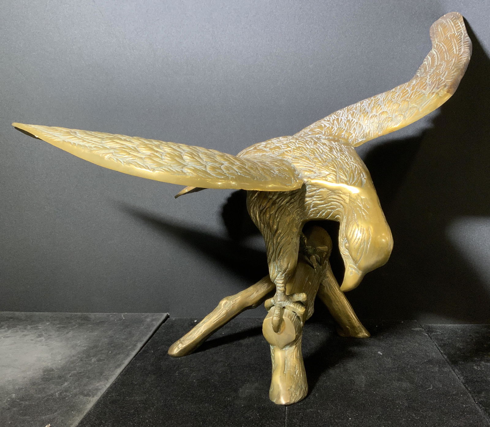 Sculpted Brass Eagle Sculpture (1 of 15)