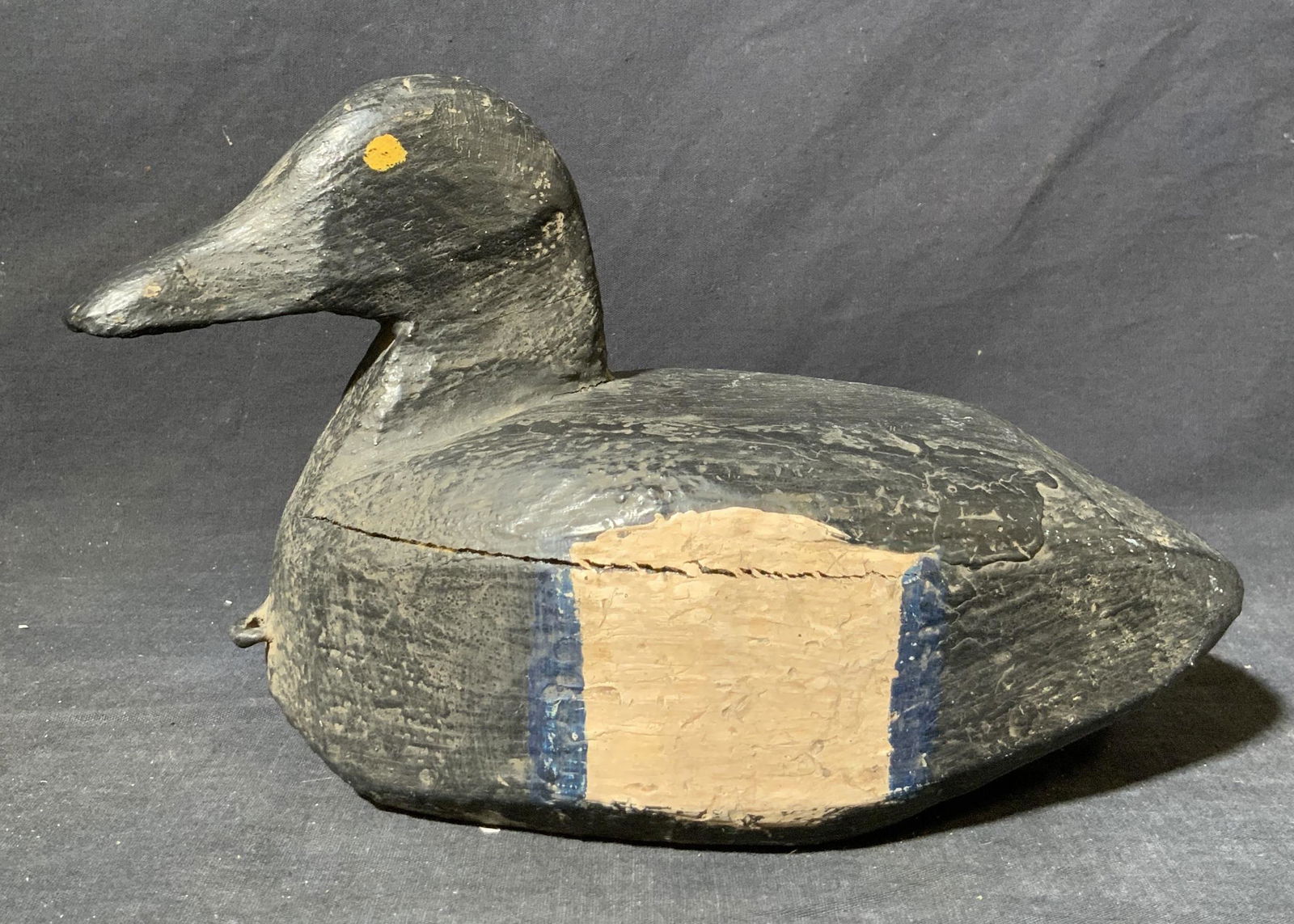 Vintage Black Wood Mallard Duck Decoy (1 of 7)