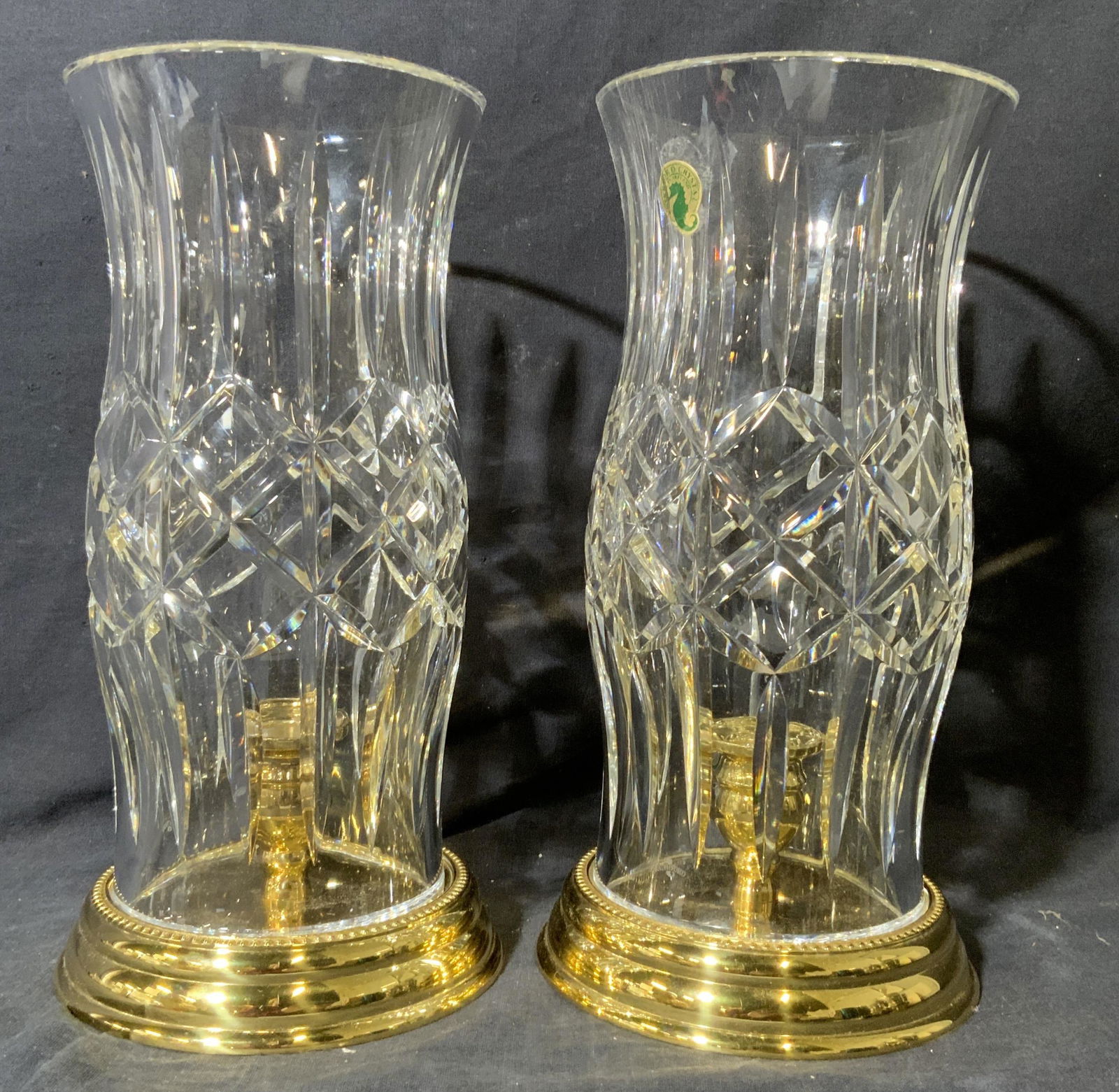 Lot 2 WATERFORD CRYSTAL Candle Holders (1 of 6)