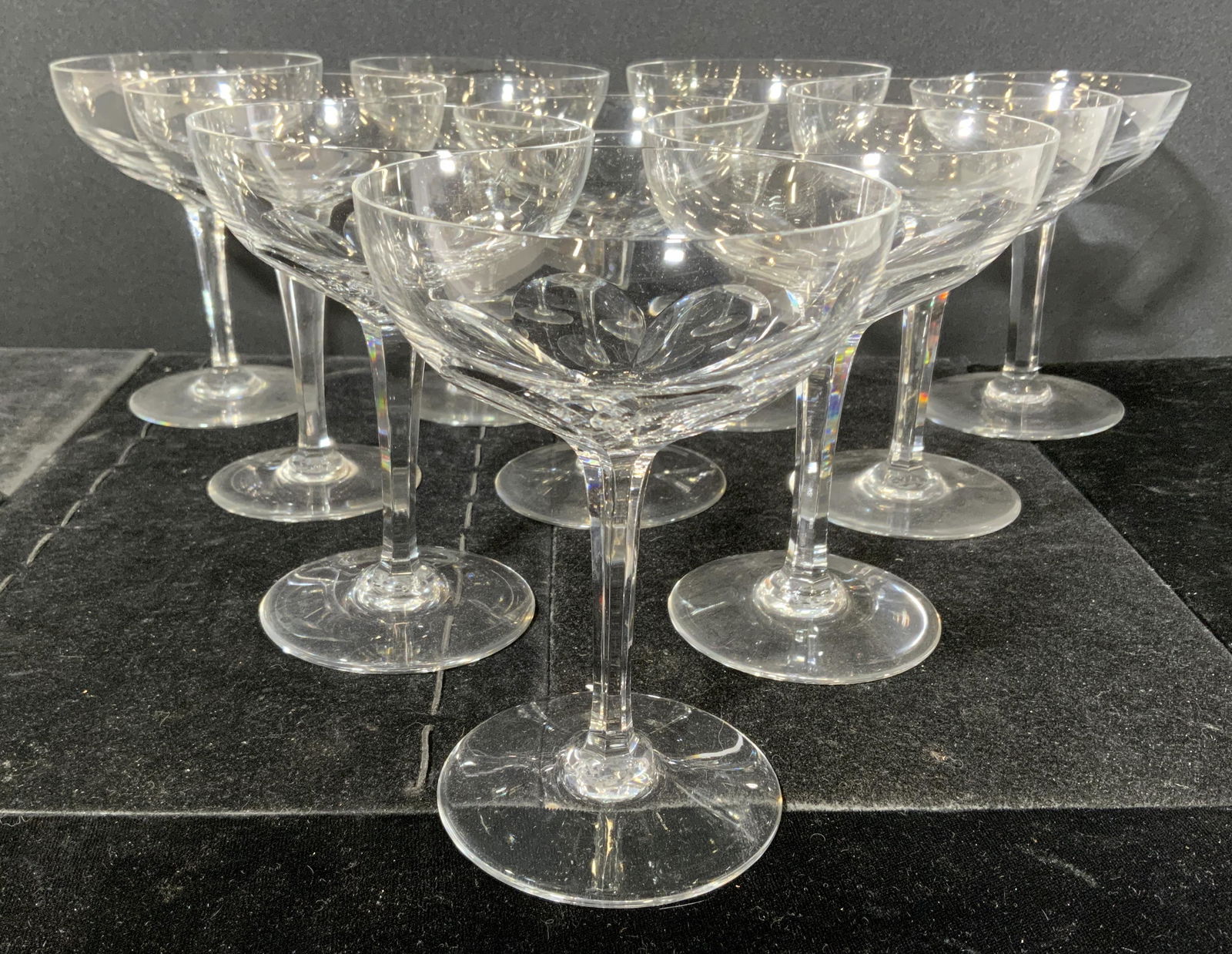 Group Lot 10 Baccarat Cut Glass Stemware France (1 of 6)