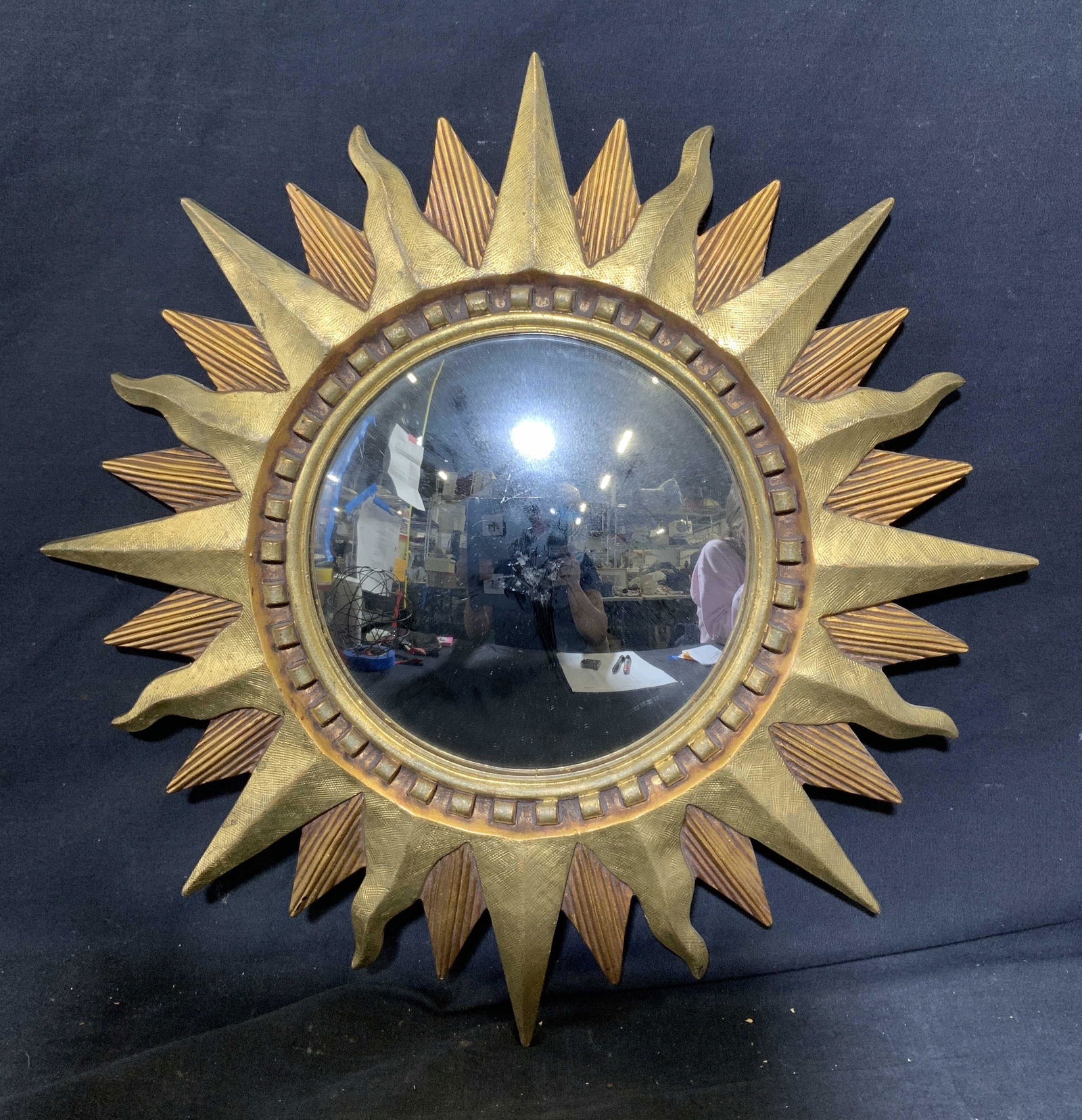 Vintage Sunburst Framed Mirror (1 of 5)