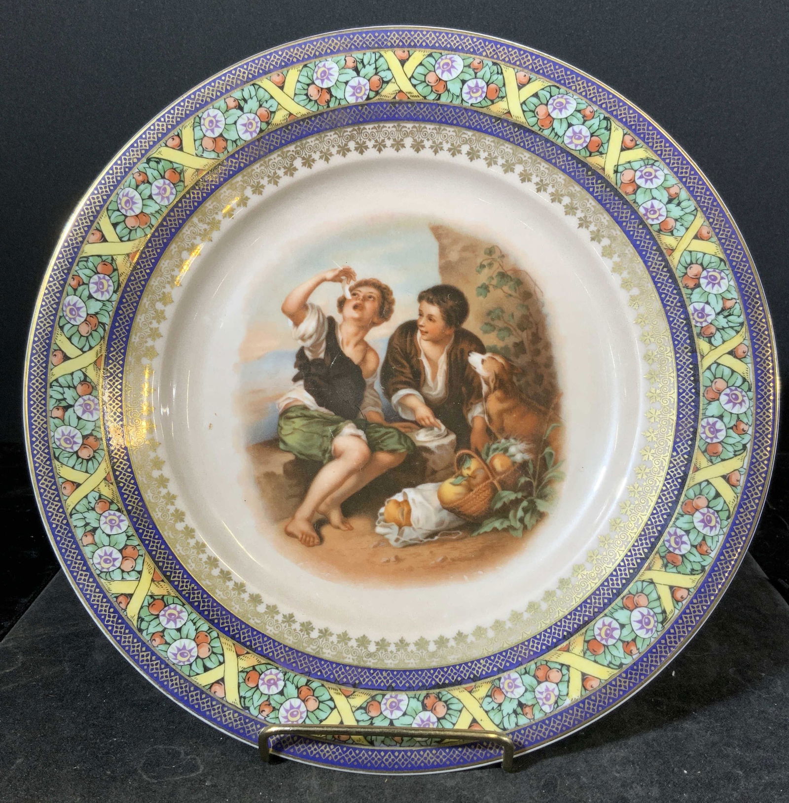 ROYAL VIENNA Vintage Ceramic Plate, Czechoslovakia (1 of 5)