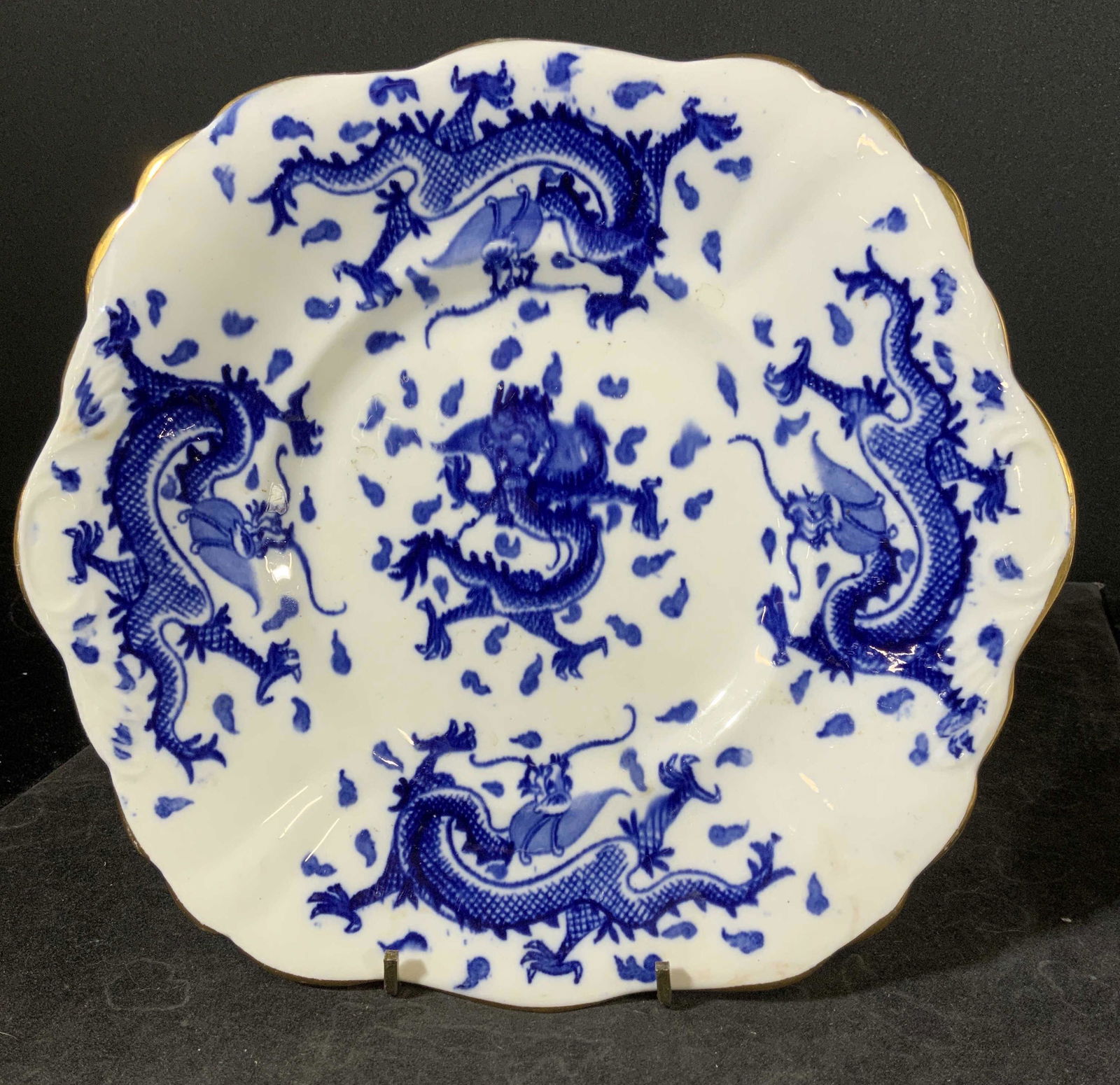 Blue & White Transferware Ceramic Dish, England (1 of 5)