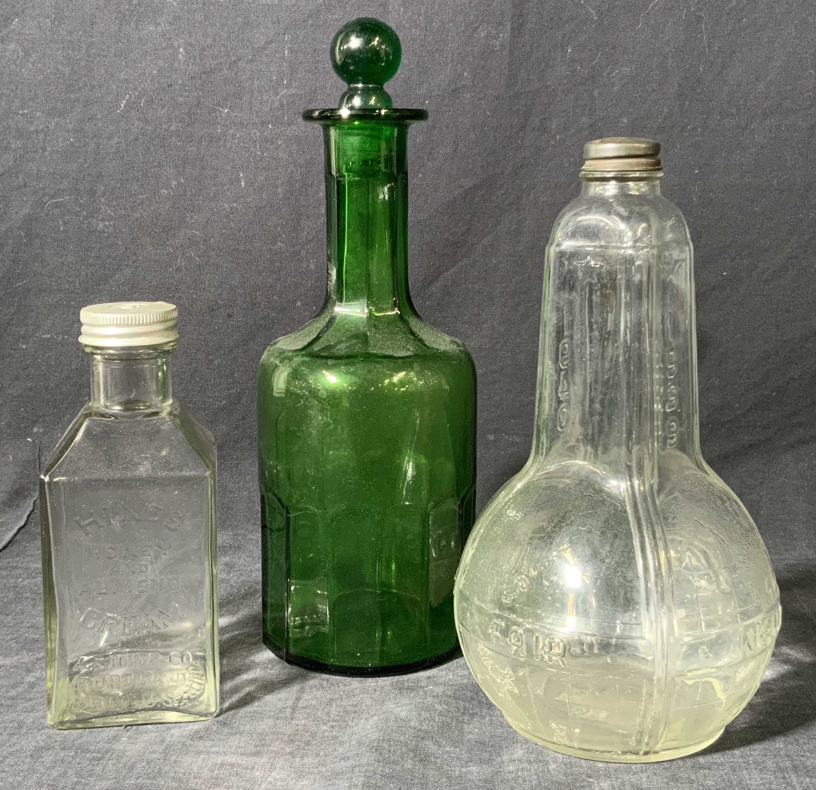Group Lot 3 Vintage Glass Bottles (1 of 10)