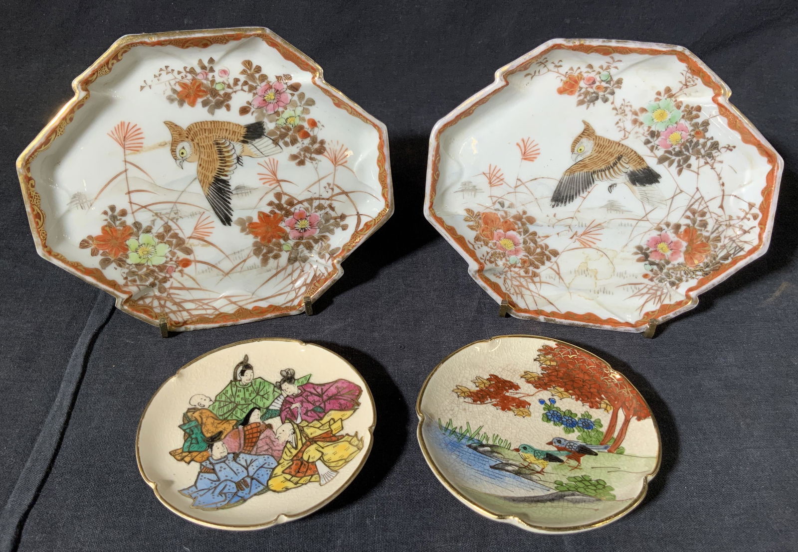 Group Lot 4 Signed Asian Porcelain Plates (1 of 9)