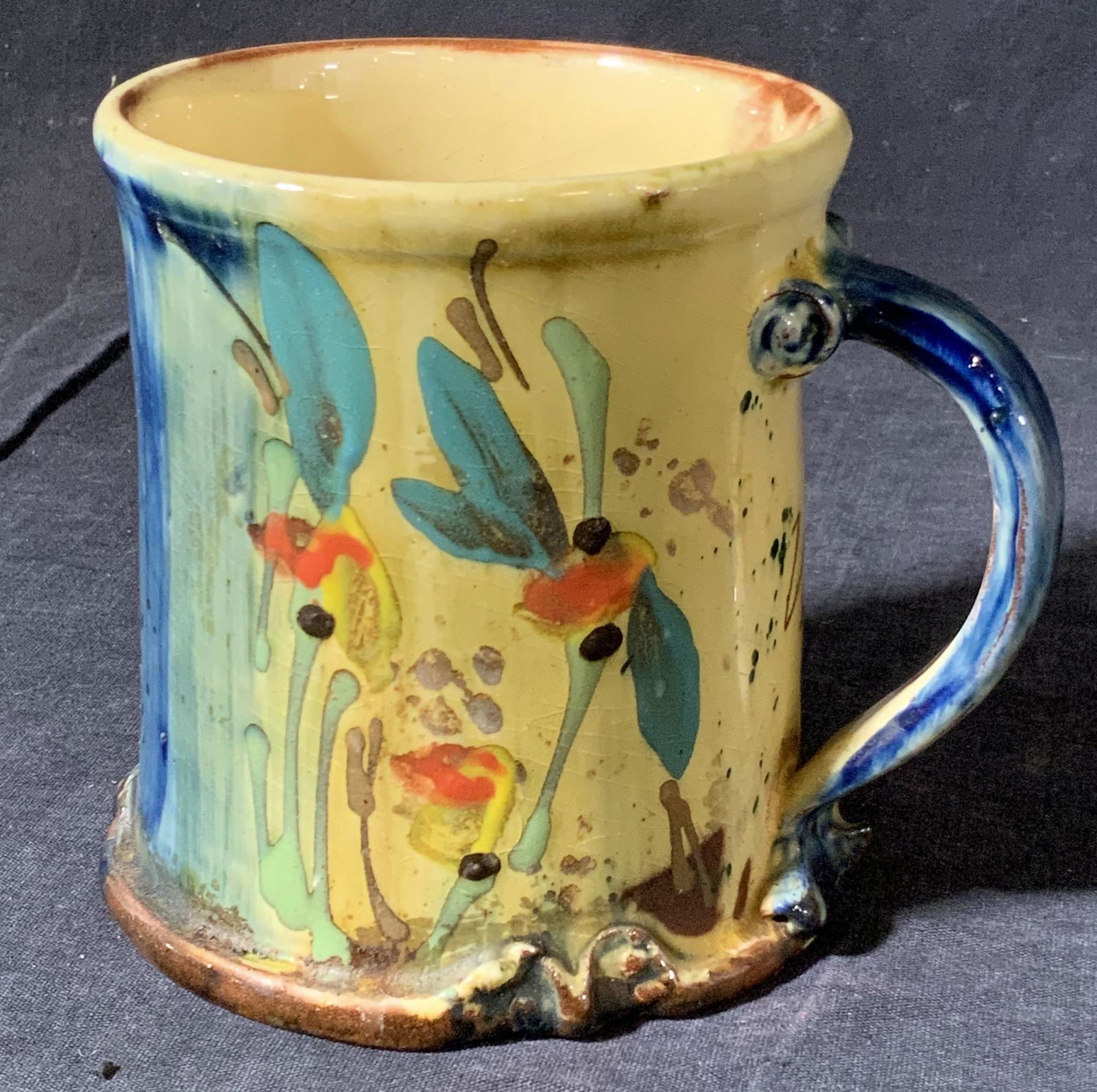 Signed Ceramic Hand Crafted & Painted Mug (1 of 7)