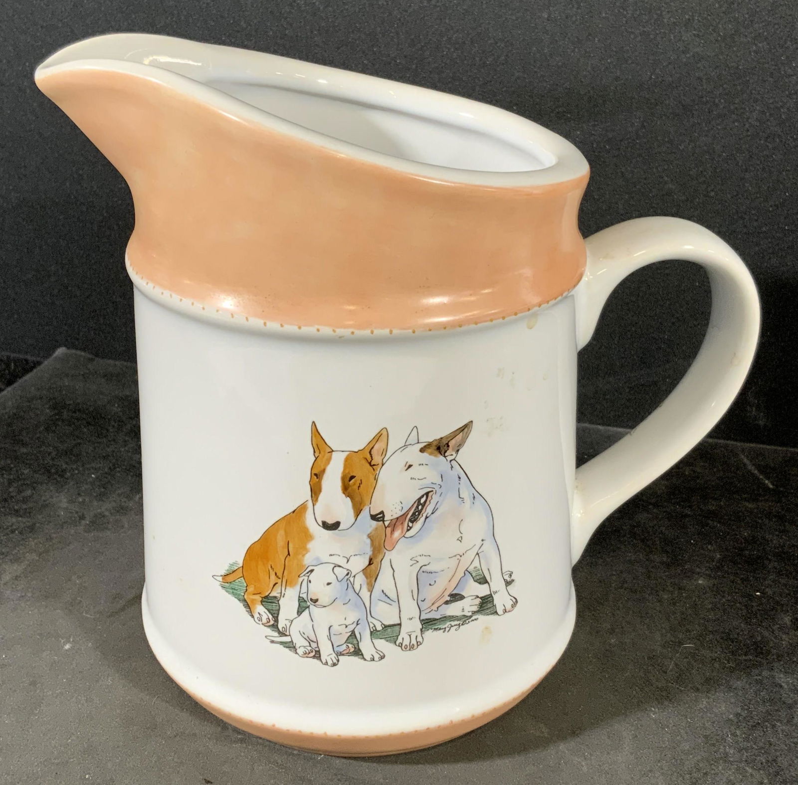 Bull Terrier Ceramic Pitcher (1 of 5)