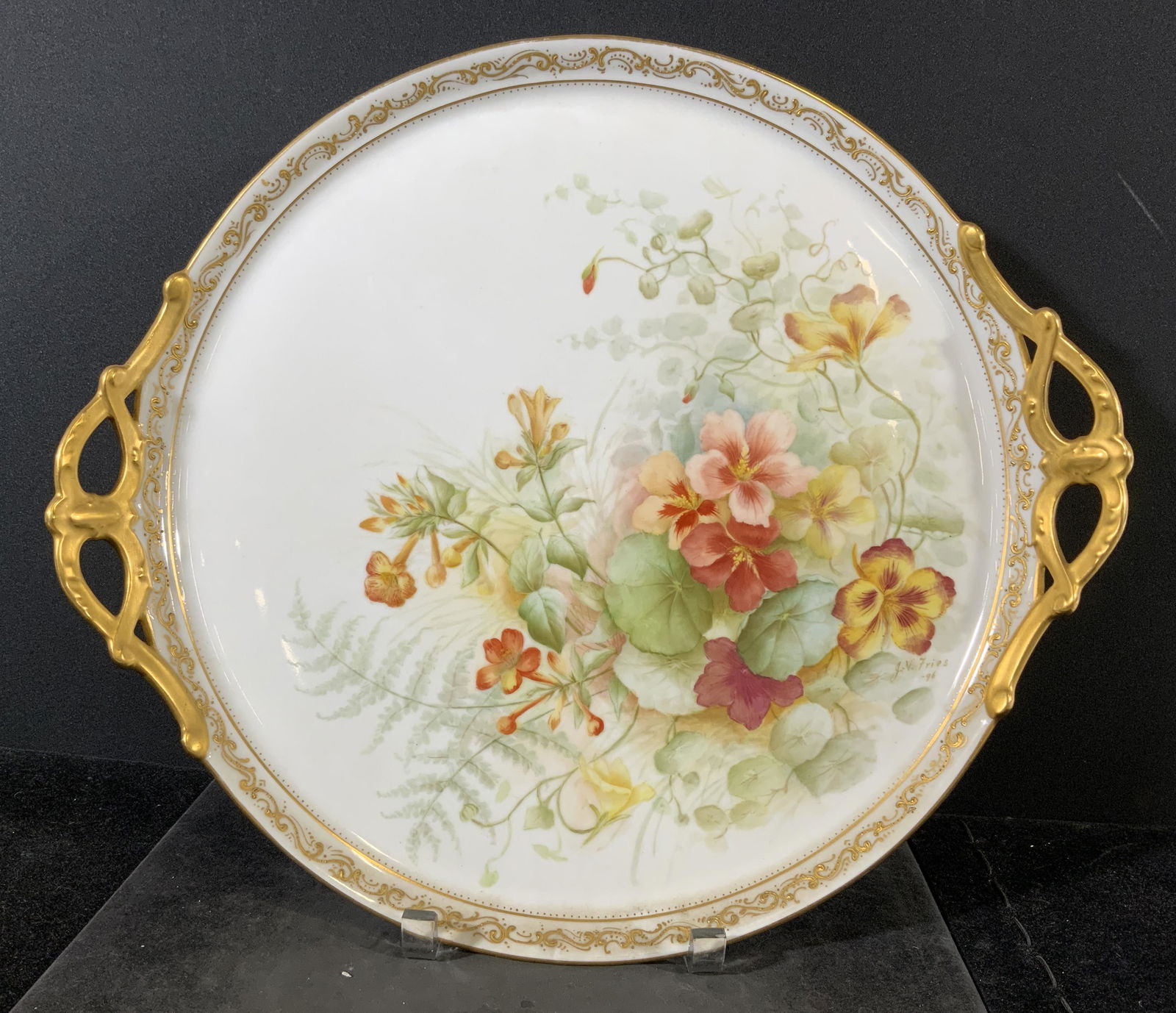 Hand Painted Ceramic Tray, France (1 of 7)