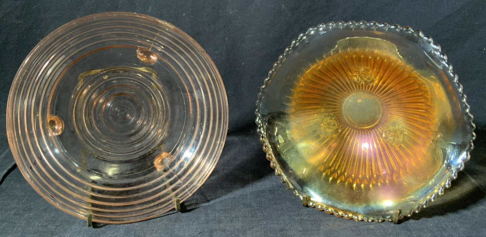 Group Lot 2 Vintage Art Glass Candy Dishes (1 of 10)