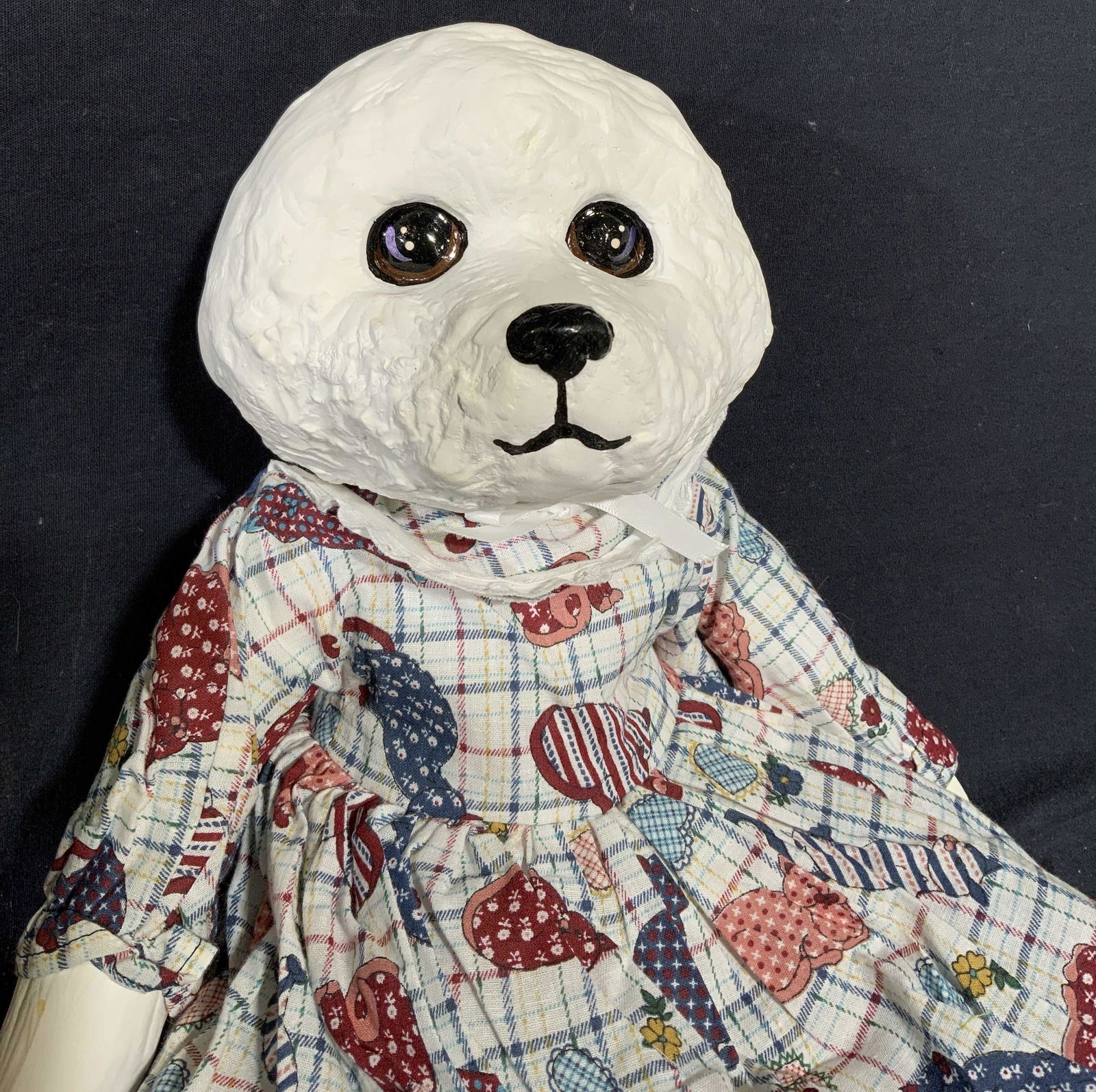 Hand Painted Ceramic Bichon Doll (1 of 5)