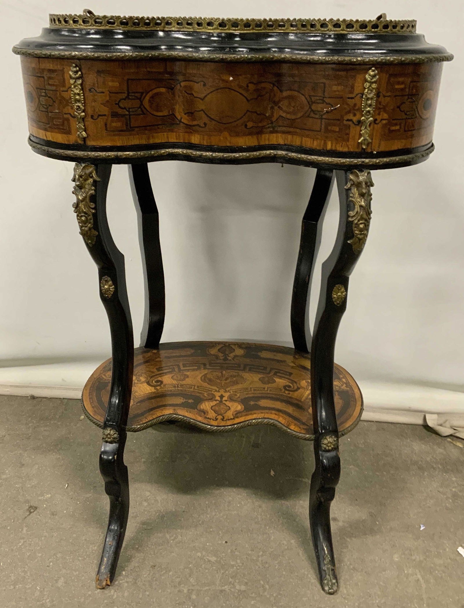 Antique Marquetry French Planter Stand (1 of 9)