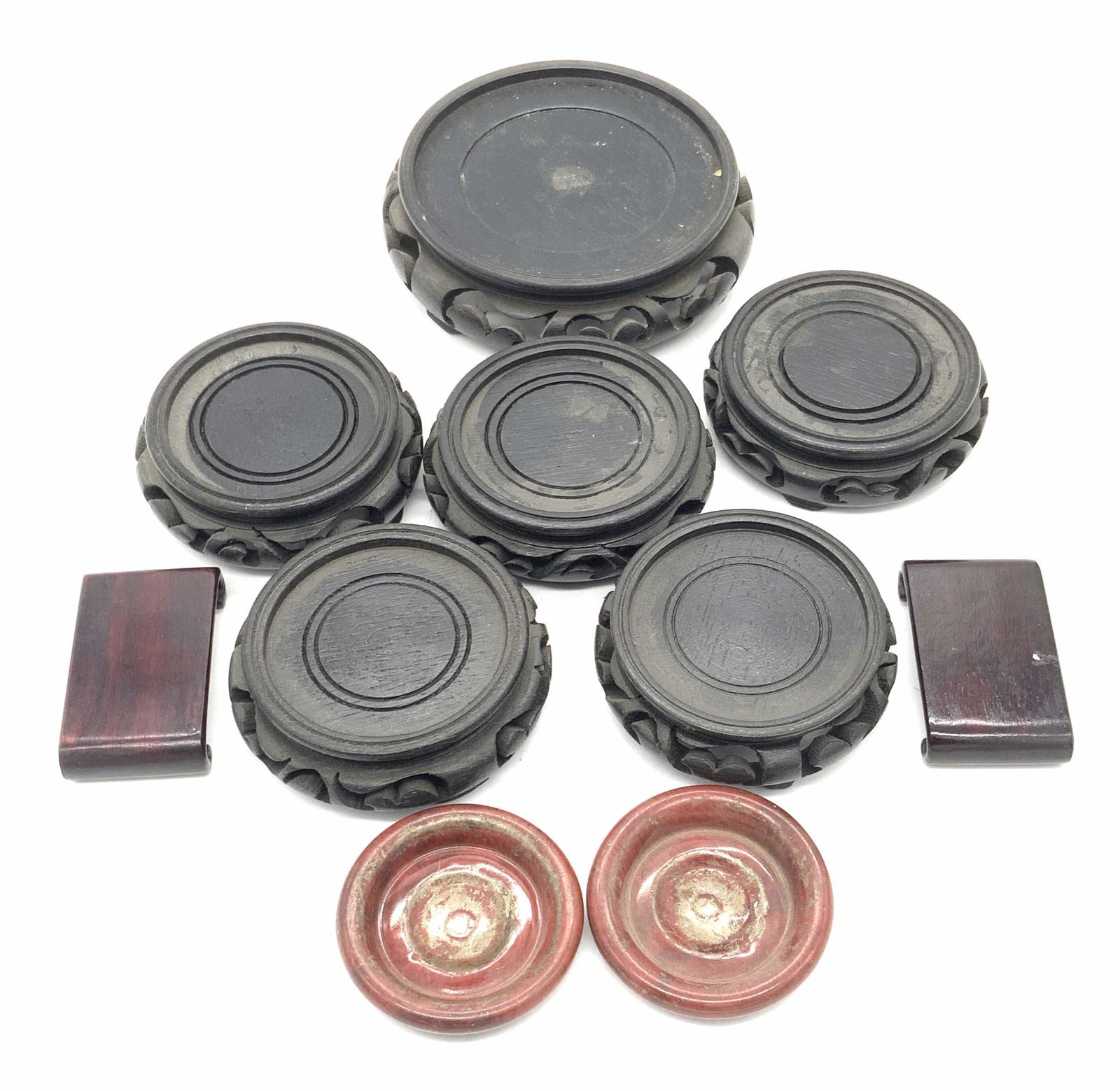 Lot 10 Asian Wooden & Metal Display Stands (1 of 10)