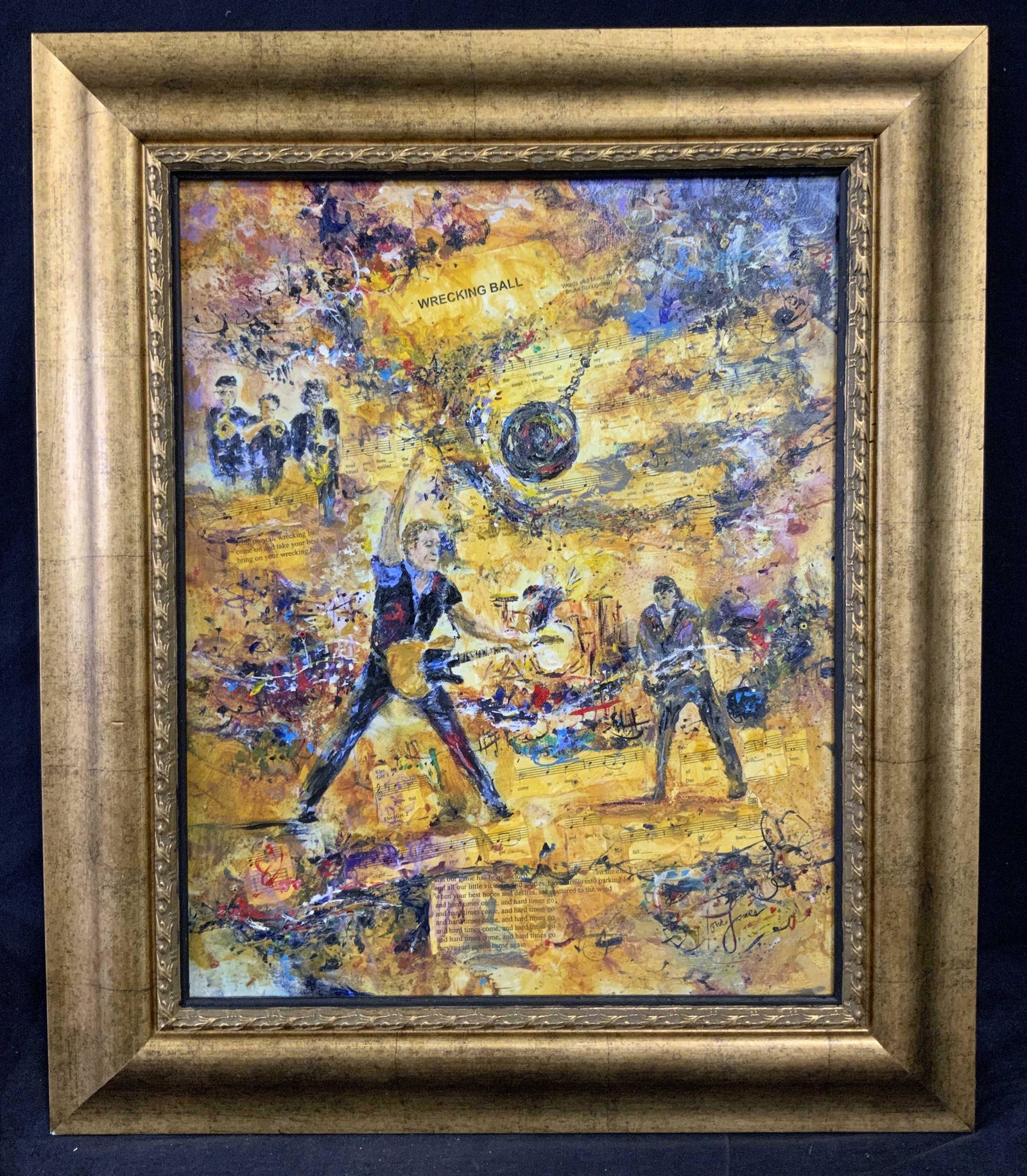 TOM JAMES Signed Bruce Springsteen Mixed Media (1 of 12)