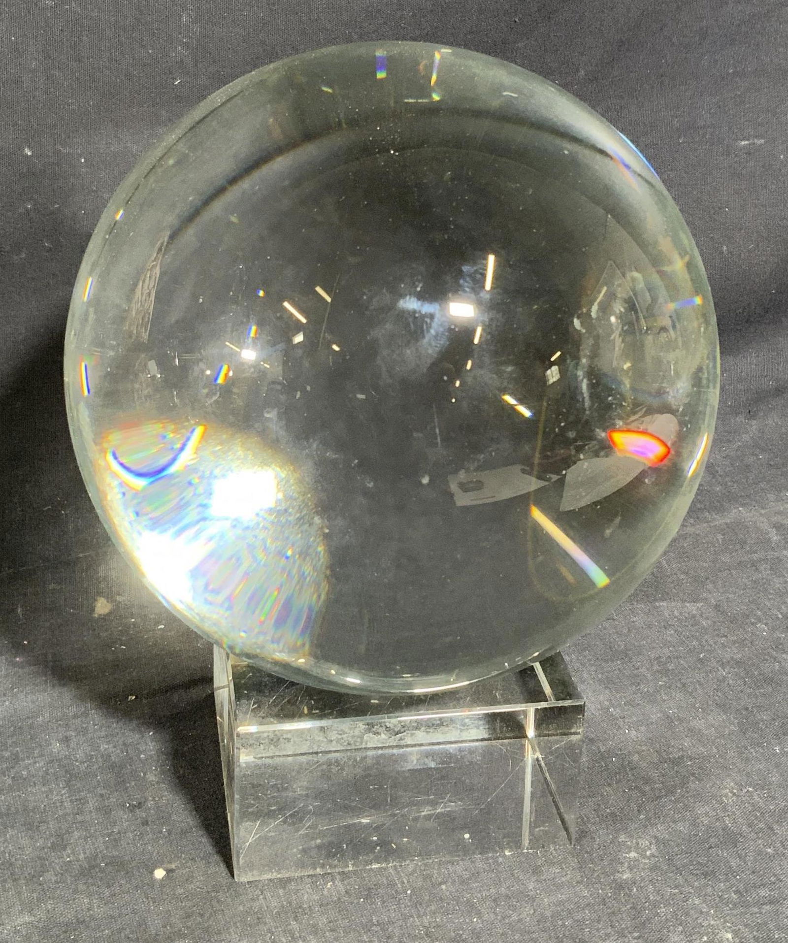 Large Crystal Ball Gazing Sphere with  Stand (1 of 7)