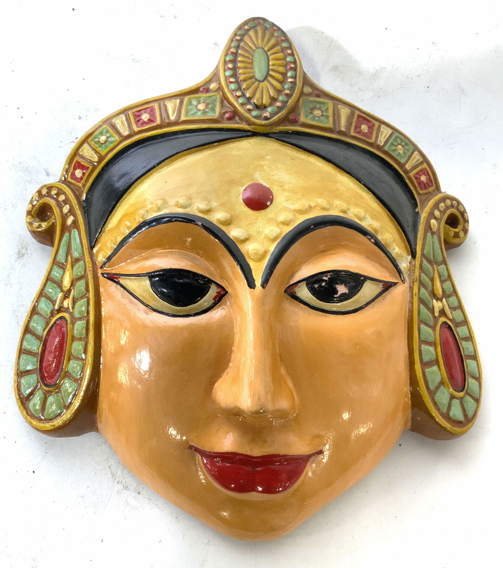 Vintage Wall Hanging Of Female Face Figure (1 of 10)