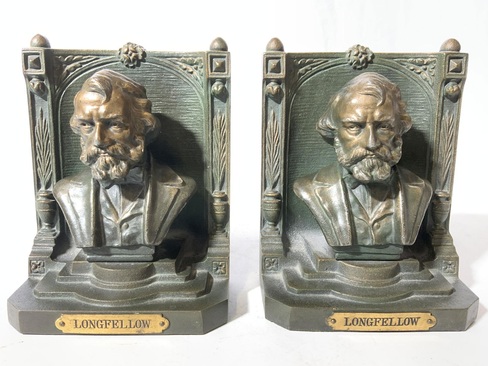 PR BRADLEY & HUBBARD LONGFELLOW Bookends (1 of 11)