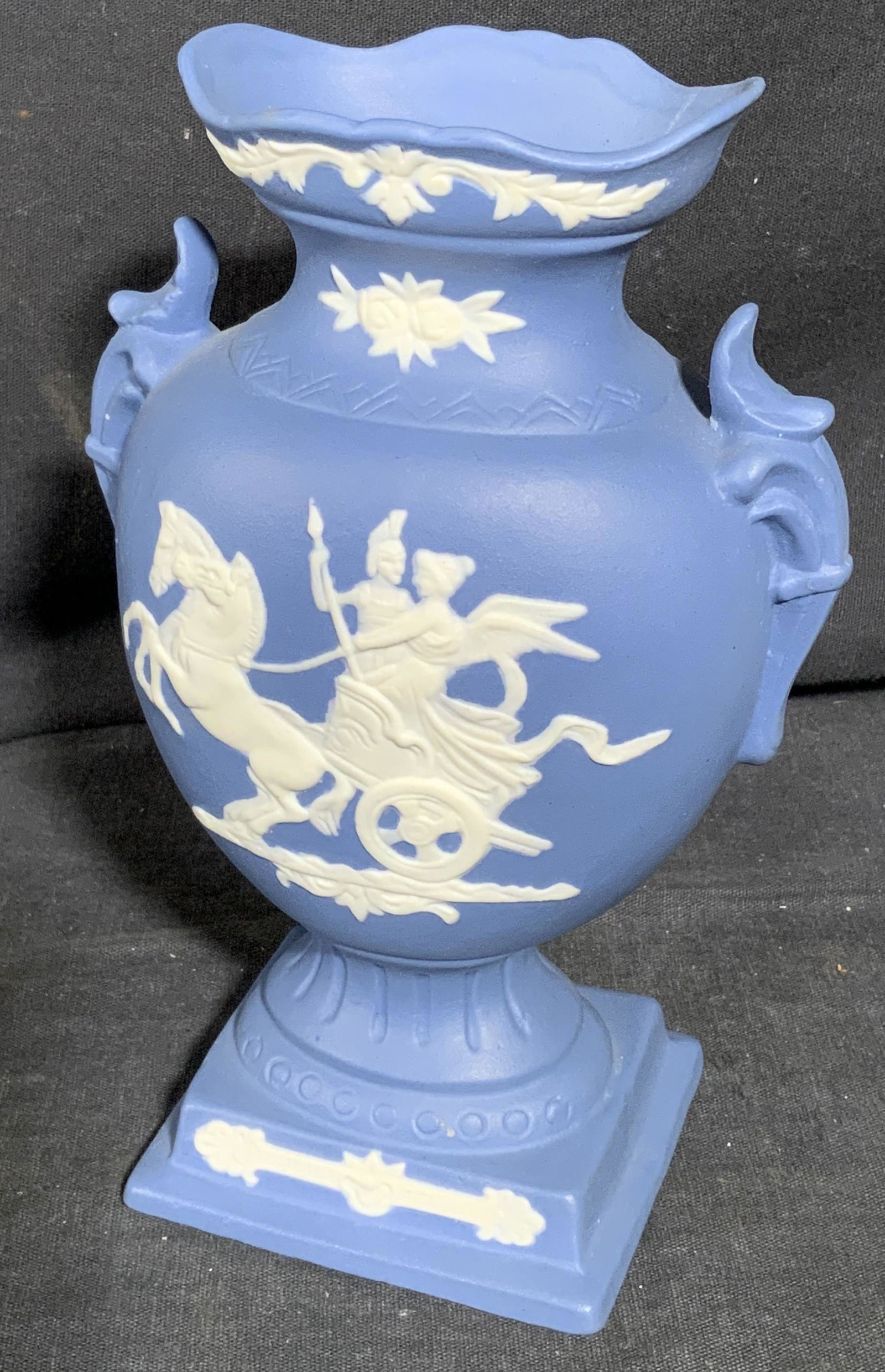 JAPAN Stamped Wedgewood Style Amphora Vase (1 of 6)