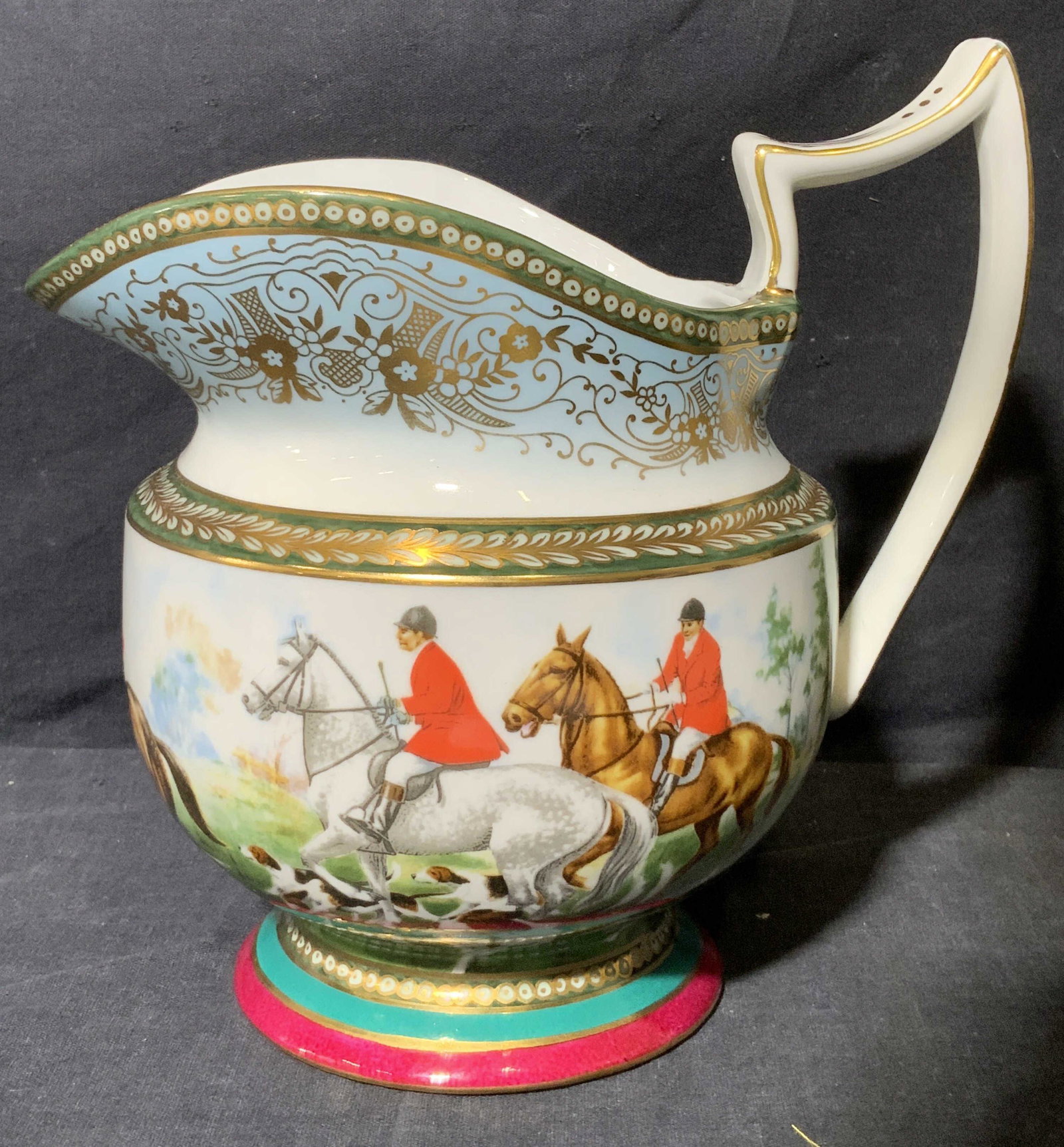 LIMOGES Fox Hunt Pitcher (1 of 9)