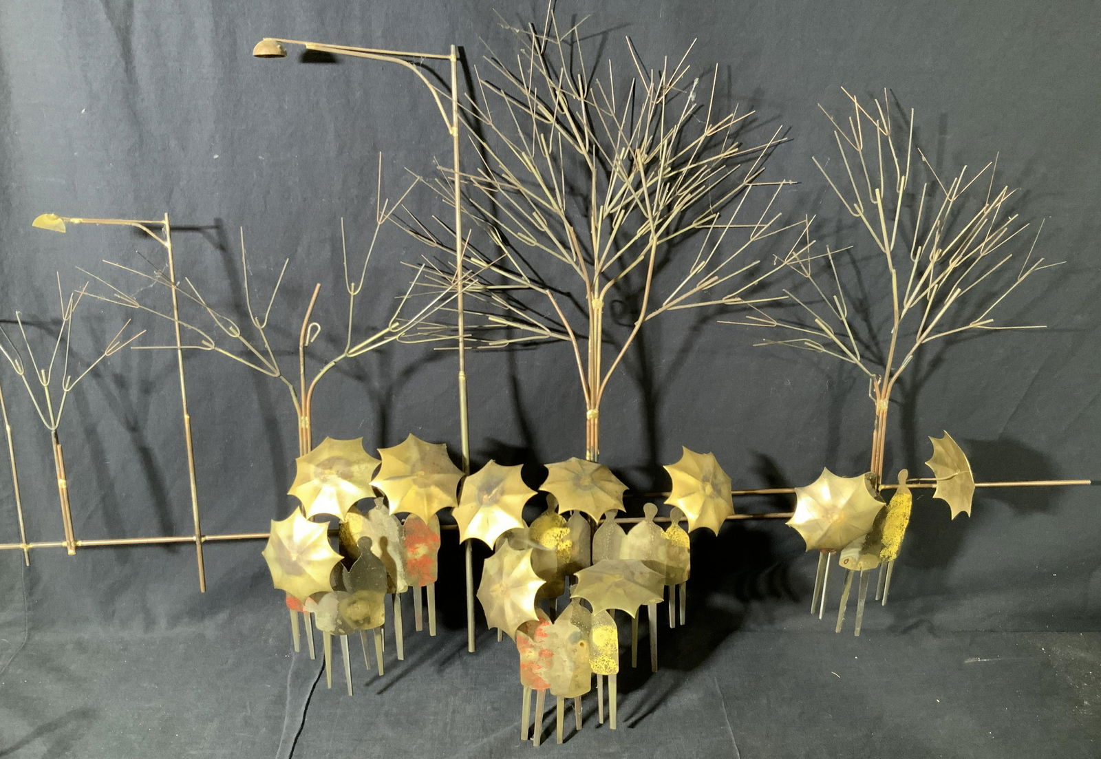 ATTR CURTIS JERE Signed RAINY DAY Metal Sculpture (1 of 15)
