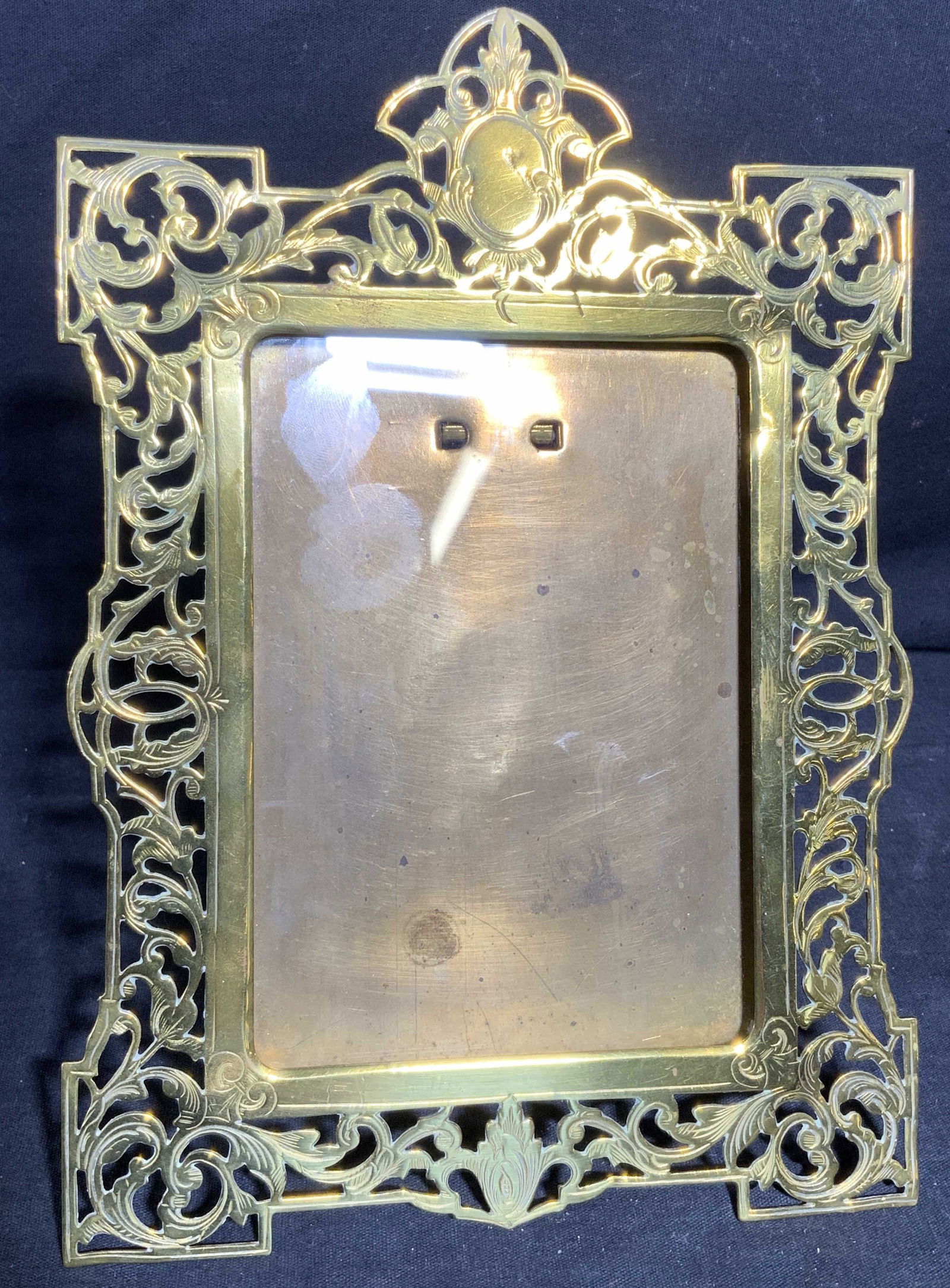 Vintage Art Nouveau Style Brass Filigree Frame (1 of 7)