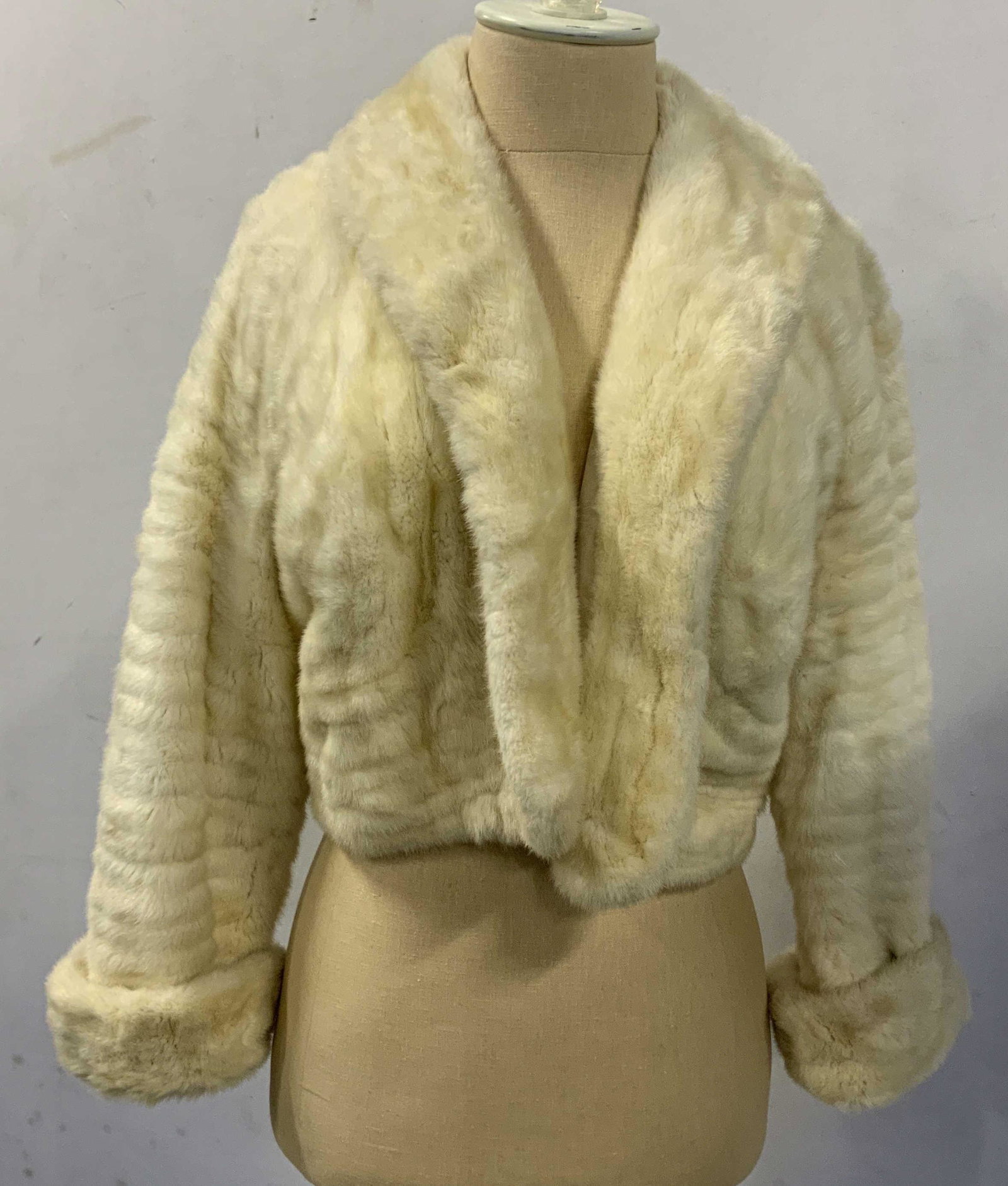 1950s White Mink Cropped Fur Jacket (1 of 13)