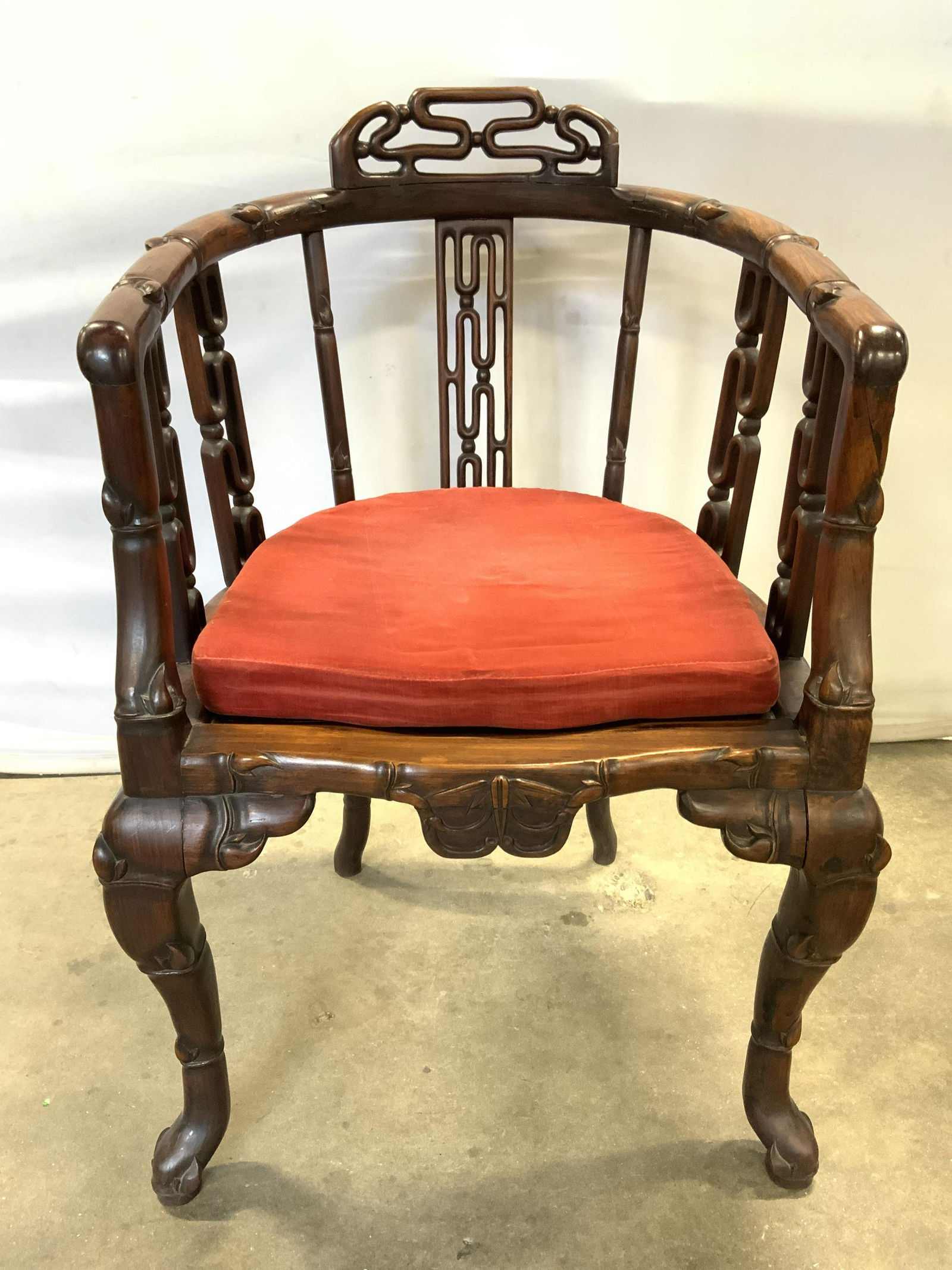 Vintage Carved Wooden Asian Chair (1 of 10)