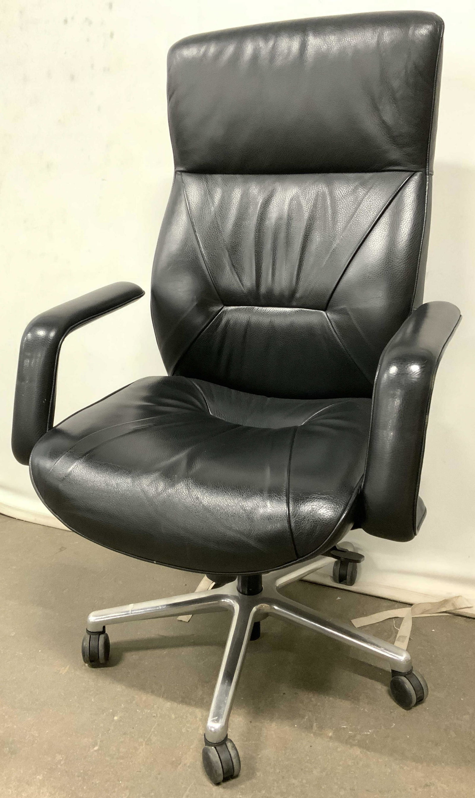 KEILHAUER Black Pebbled Leather Computer Chair (1 of 10)