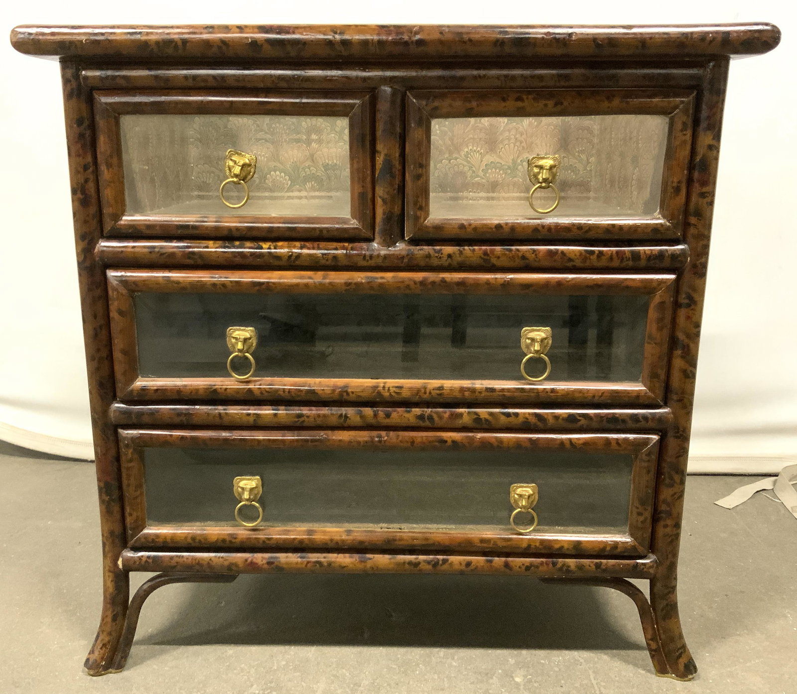 MAITLAND SMITH Chest Of Drawers W Glass Top (1 of 11)