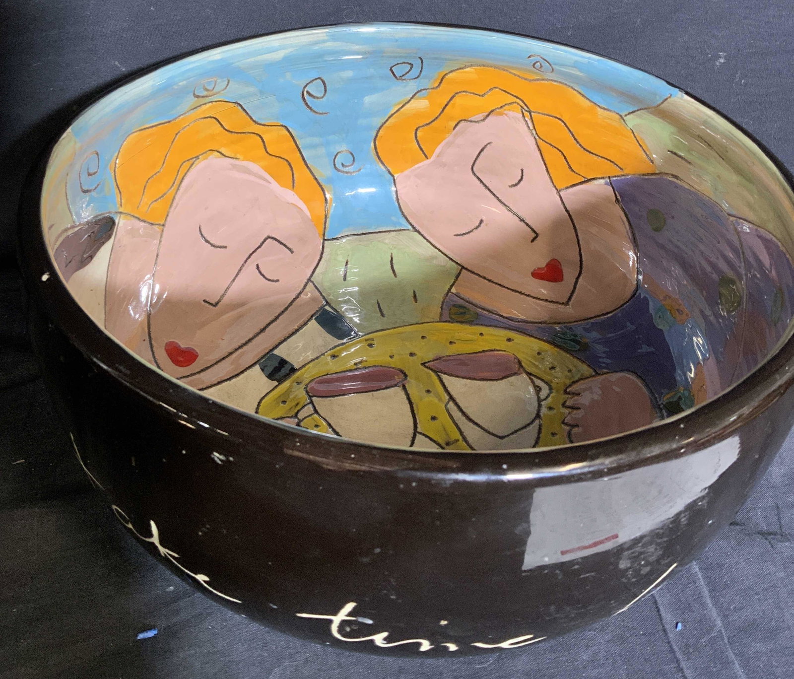 Sandra Magsamen Signed Ceramic Bowl (1 of 8)