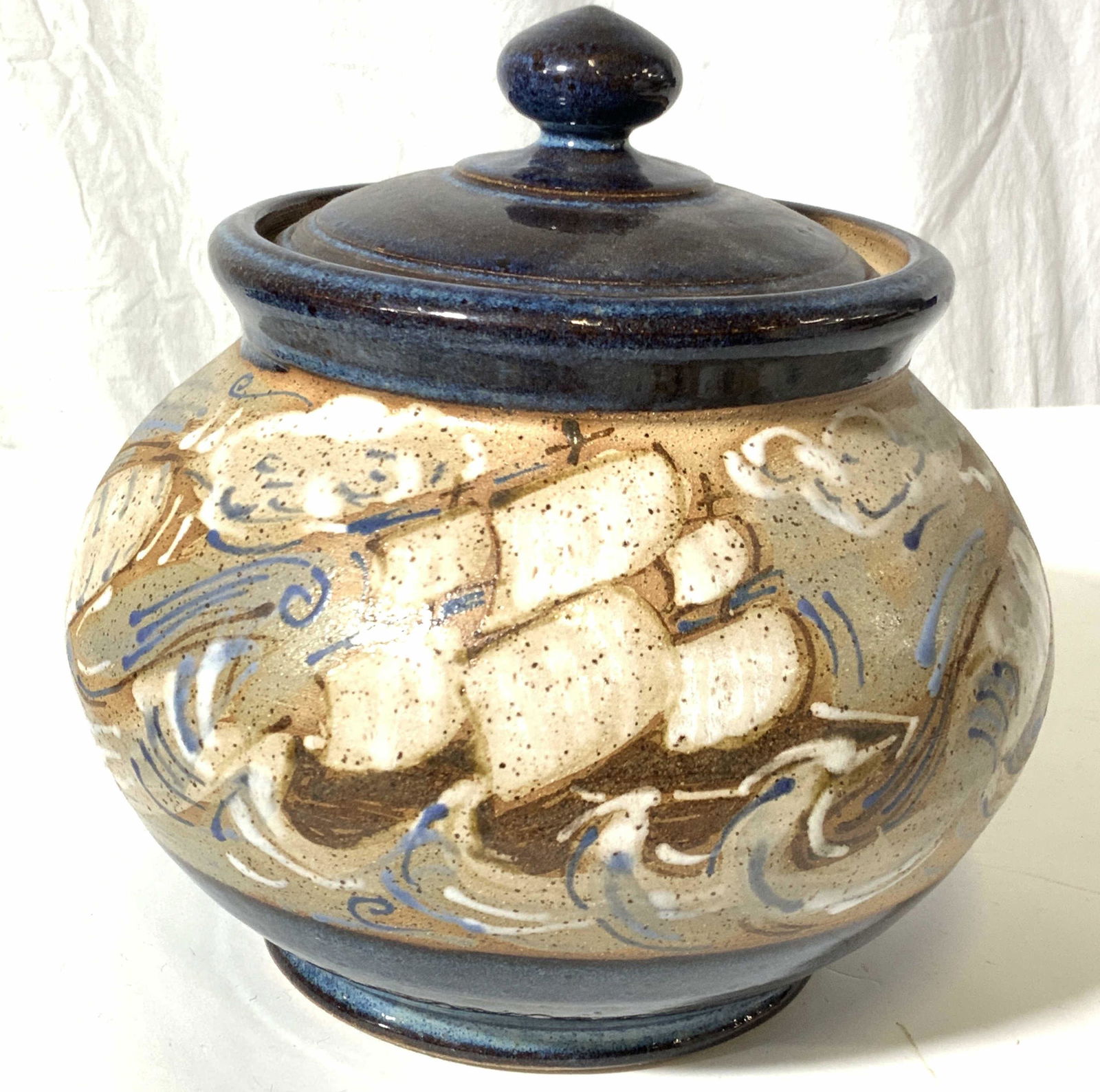 Signed PARSLEY Hand Crafted Ceramic Vessel (1 of 10)