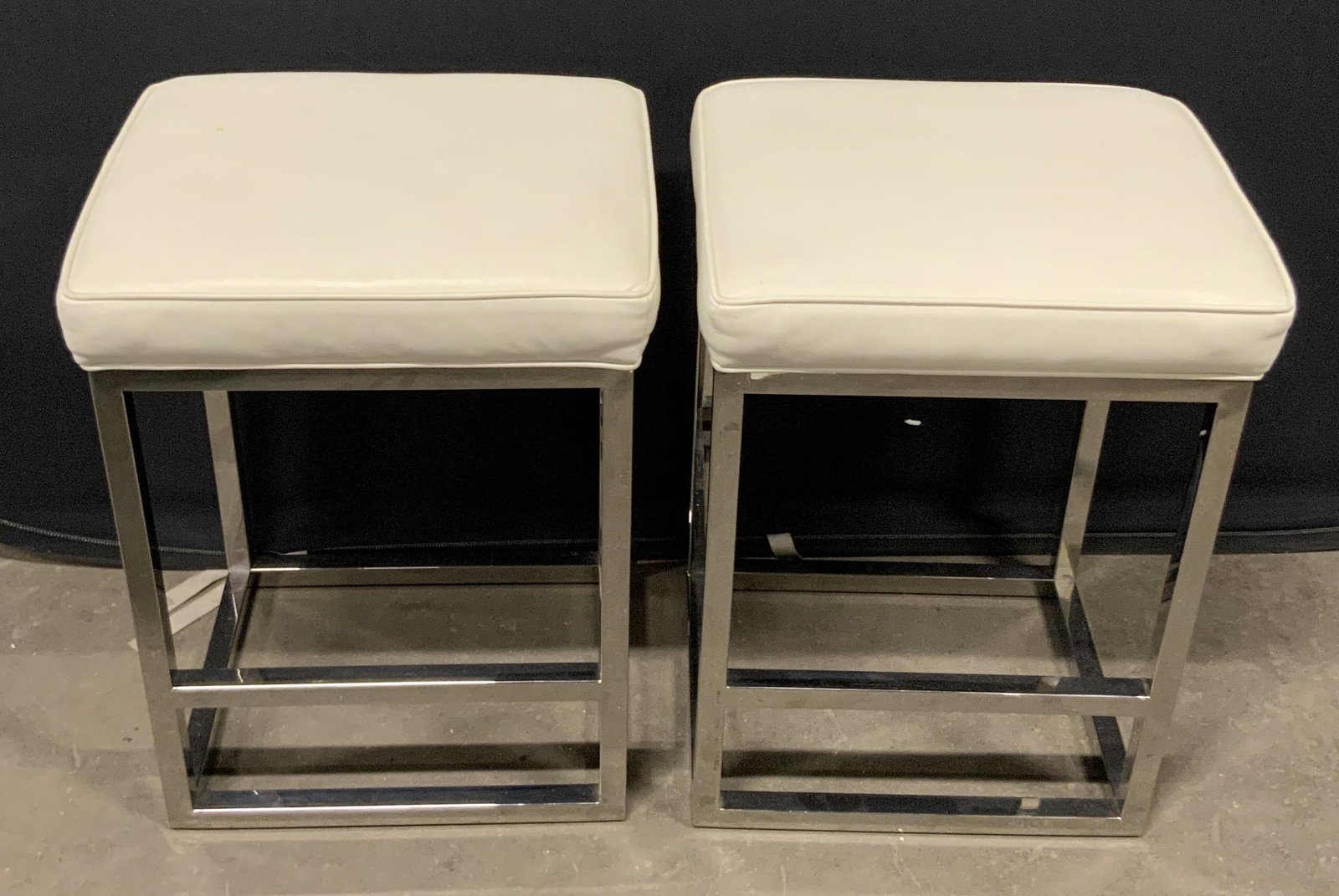 Pair Mitchell Gold JACK LEATHER COUNTER STOOLS (1 of 13)