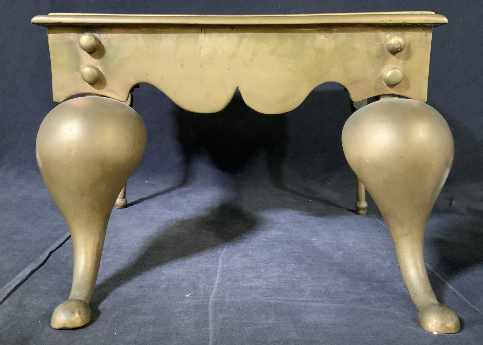 Vintage English Solid Brass Footman Stool (1 of 12)