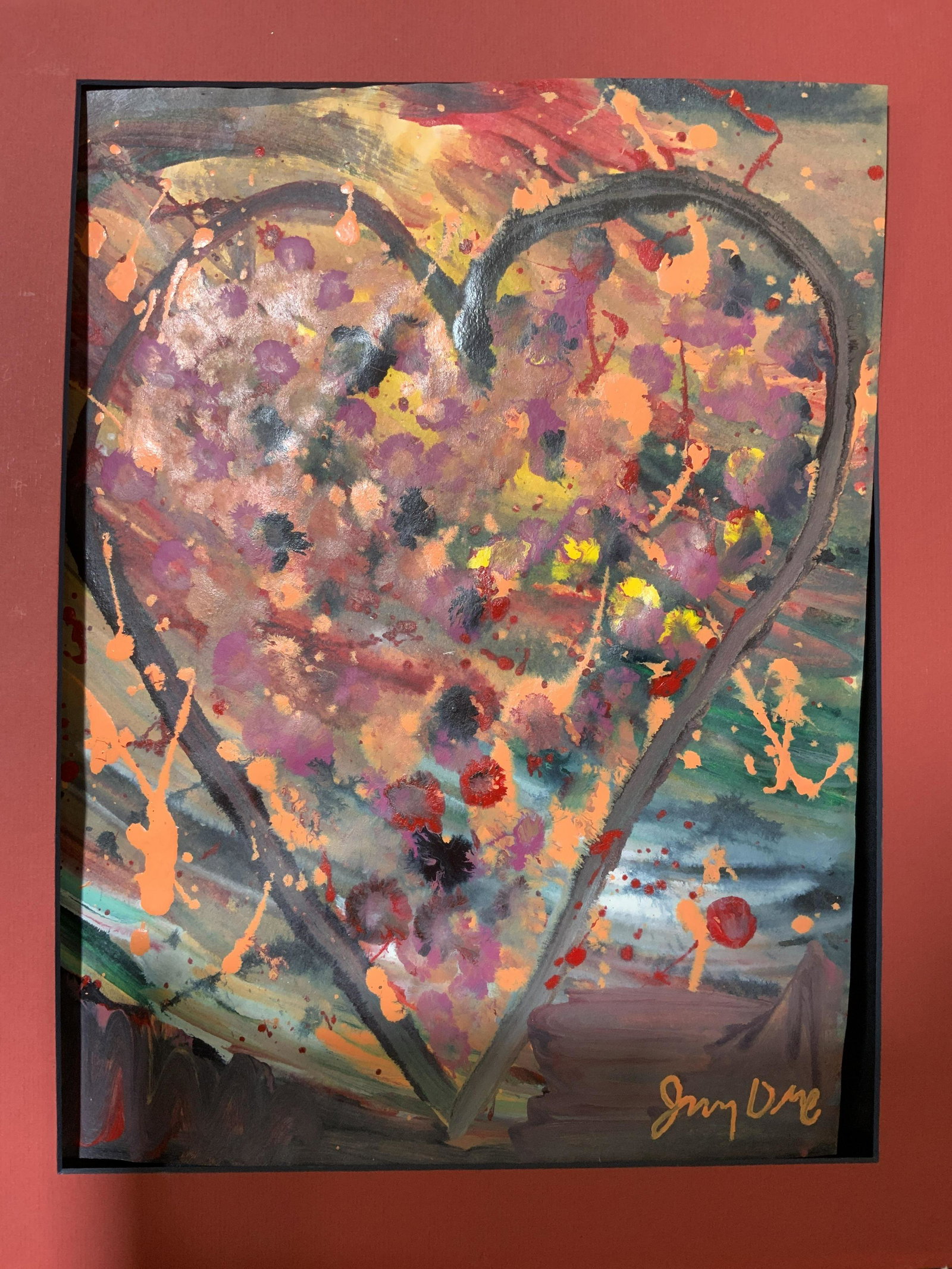 ATTR JIM DINE Heart Mixed Media on Paper (1 of 12)