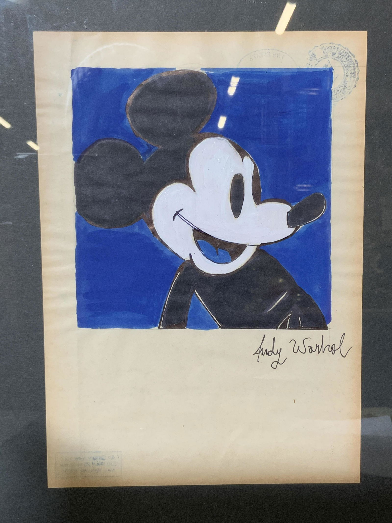ATTR ANDY WARHOL Signed Mickey Mouse Artwork (1 of 11)