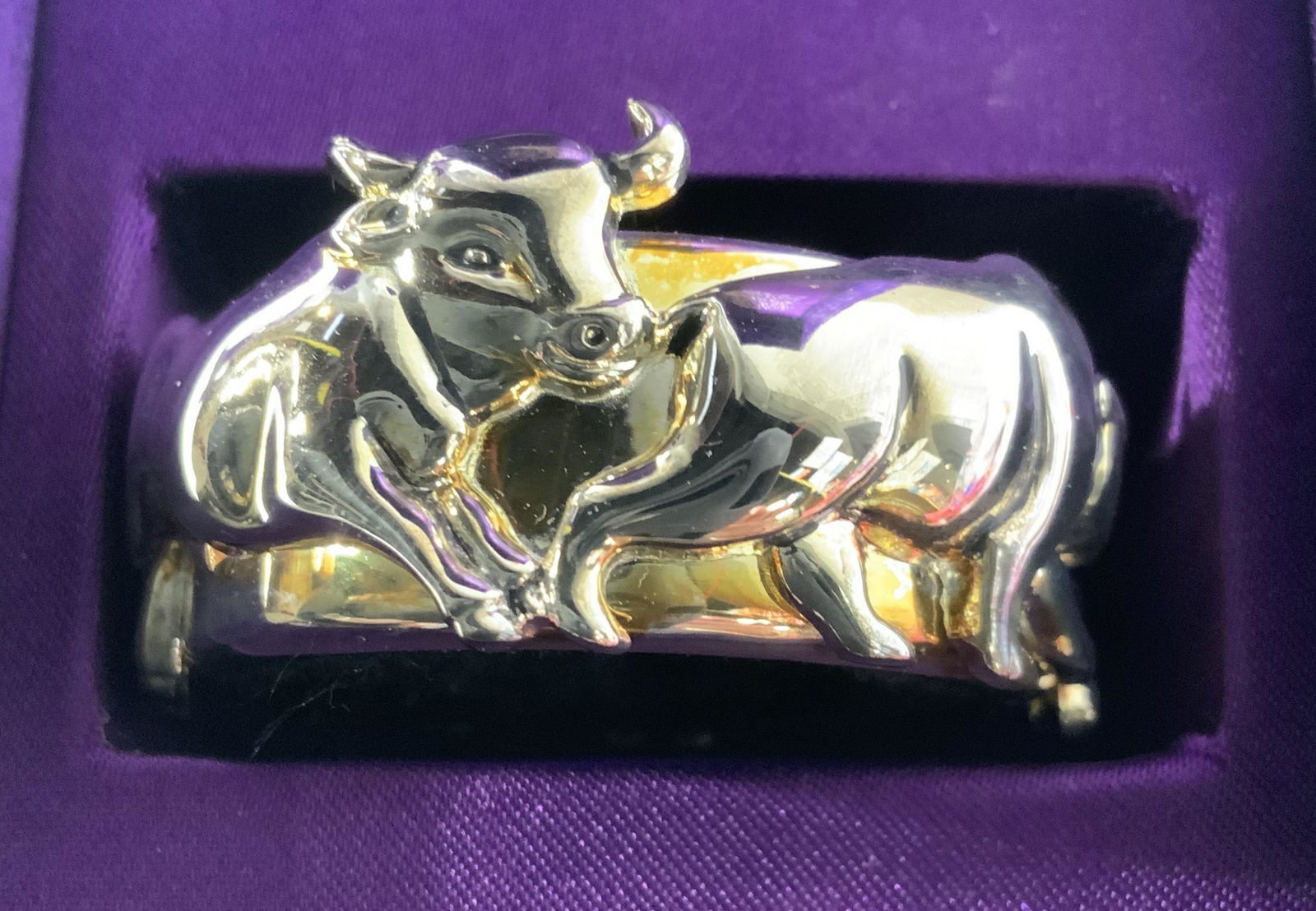 Neiman Marcus set 12 Bull Bear Napkin Rings, New (1 of 9)