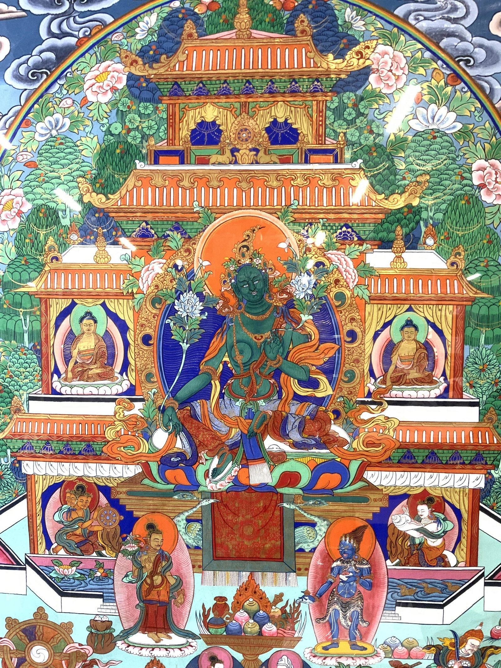 HANDPAINTED Dharma Artwork on Silk (1 of 12)