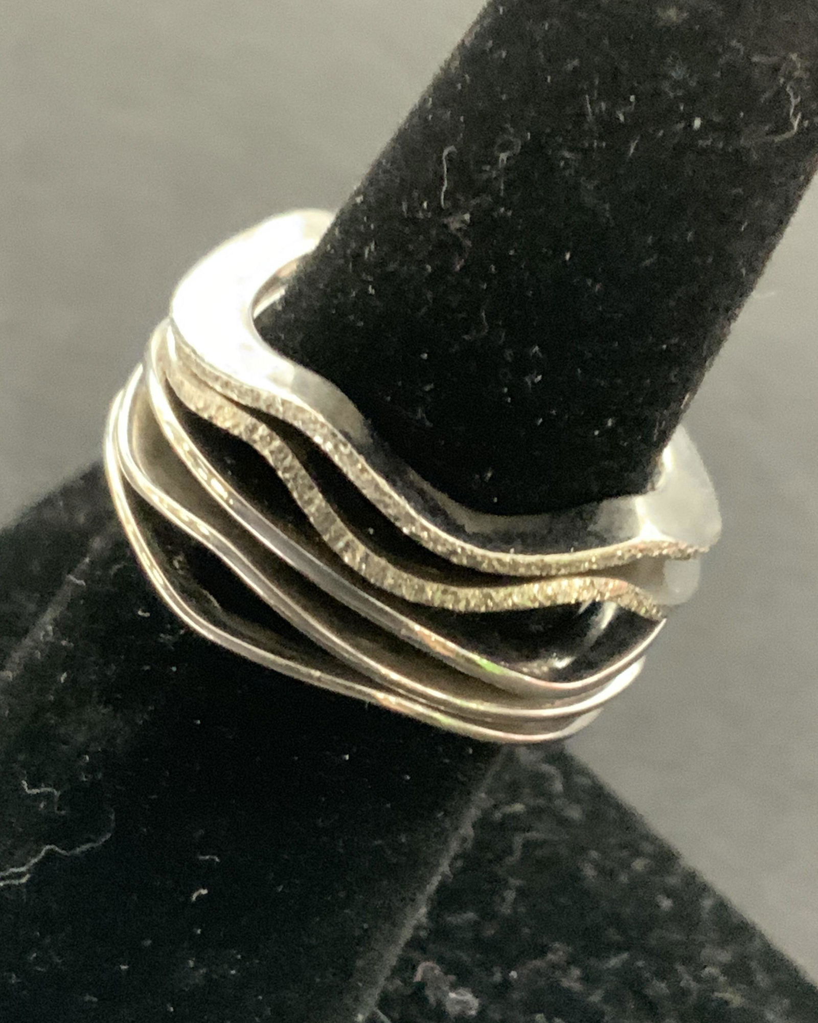 5 Sterling Silver Stackable Rings, Italy (1 of 4)