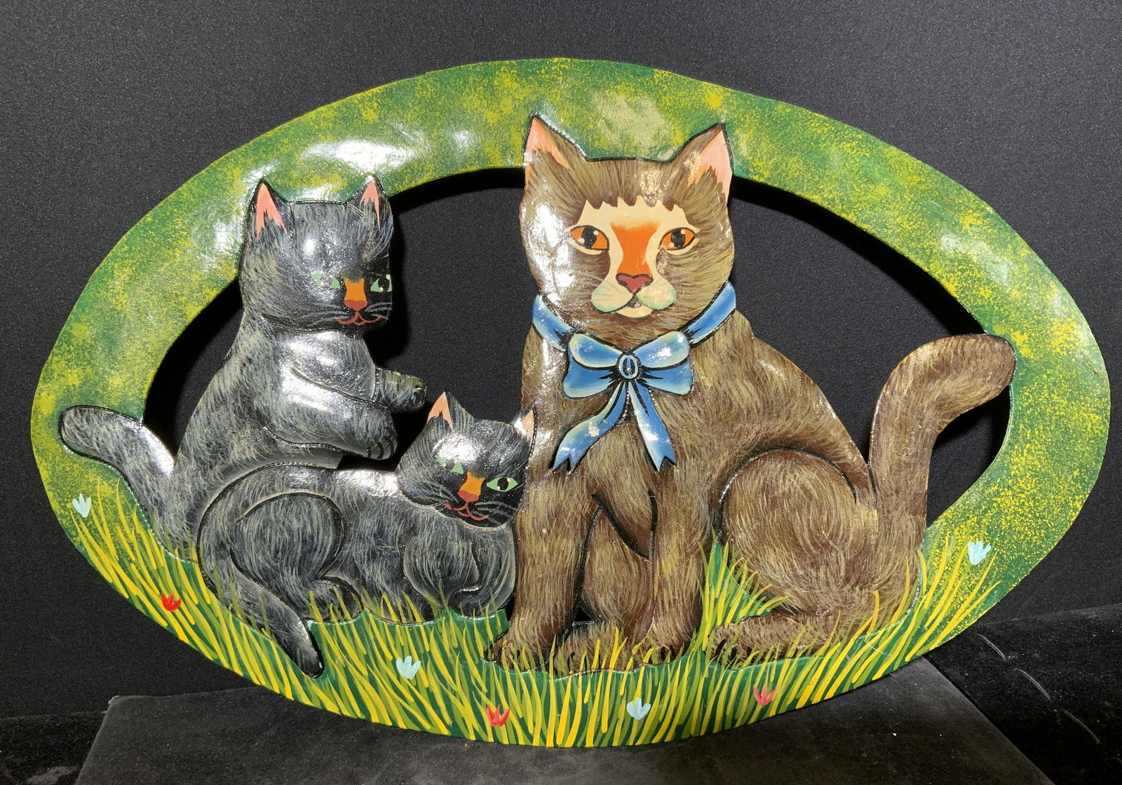 Hand Painted Kitsch Metal Wall Decor (1 of 5)