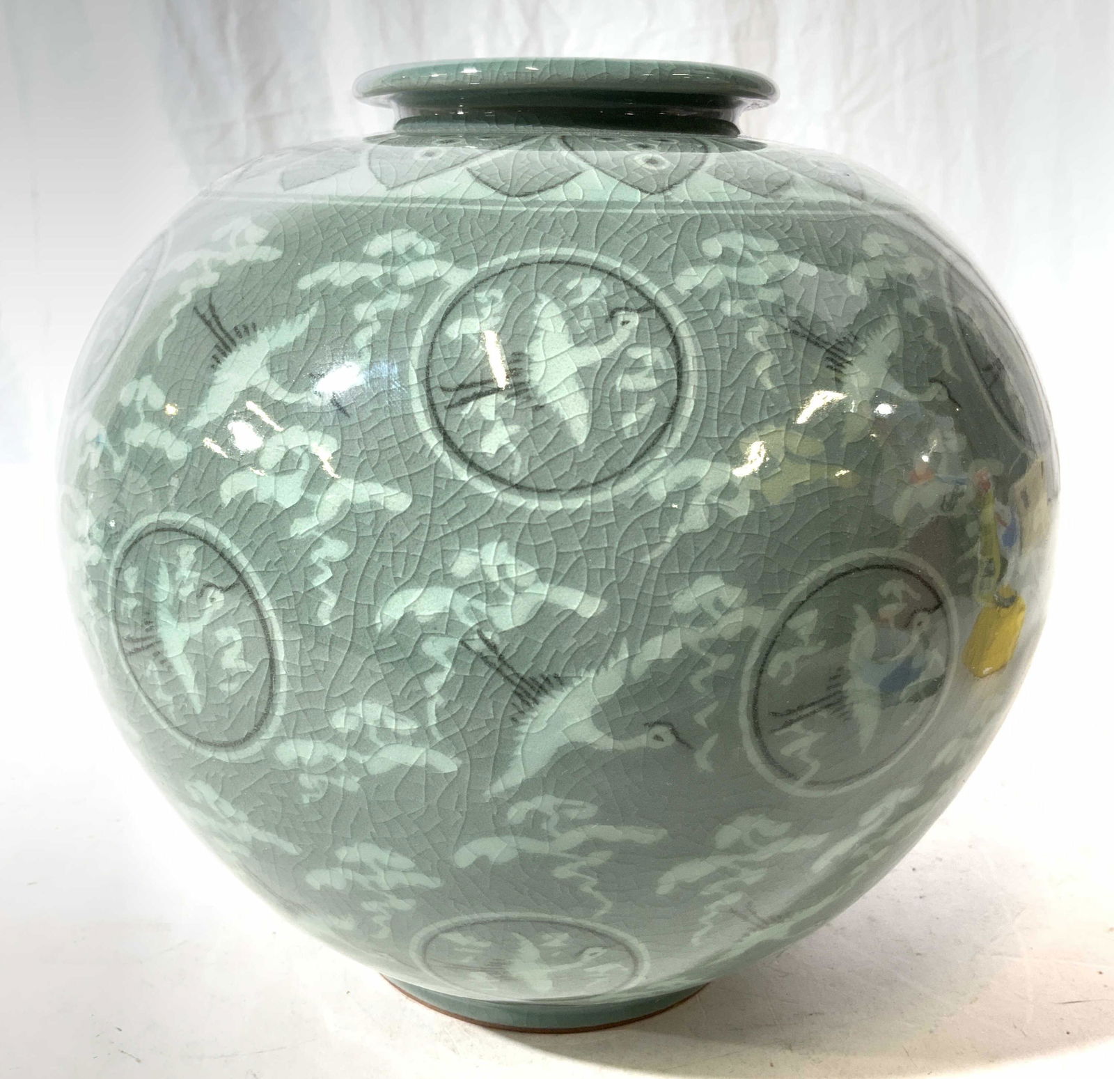 Signed Asian Ceramic Vase Vessel (1 of 8)