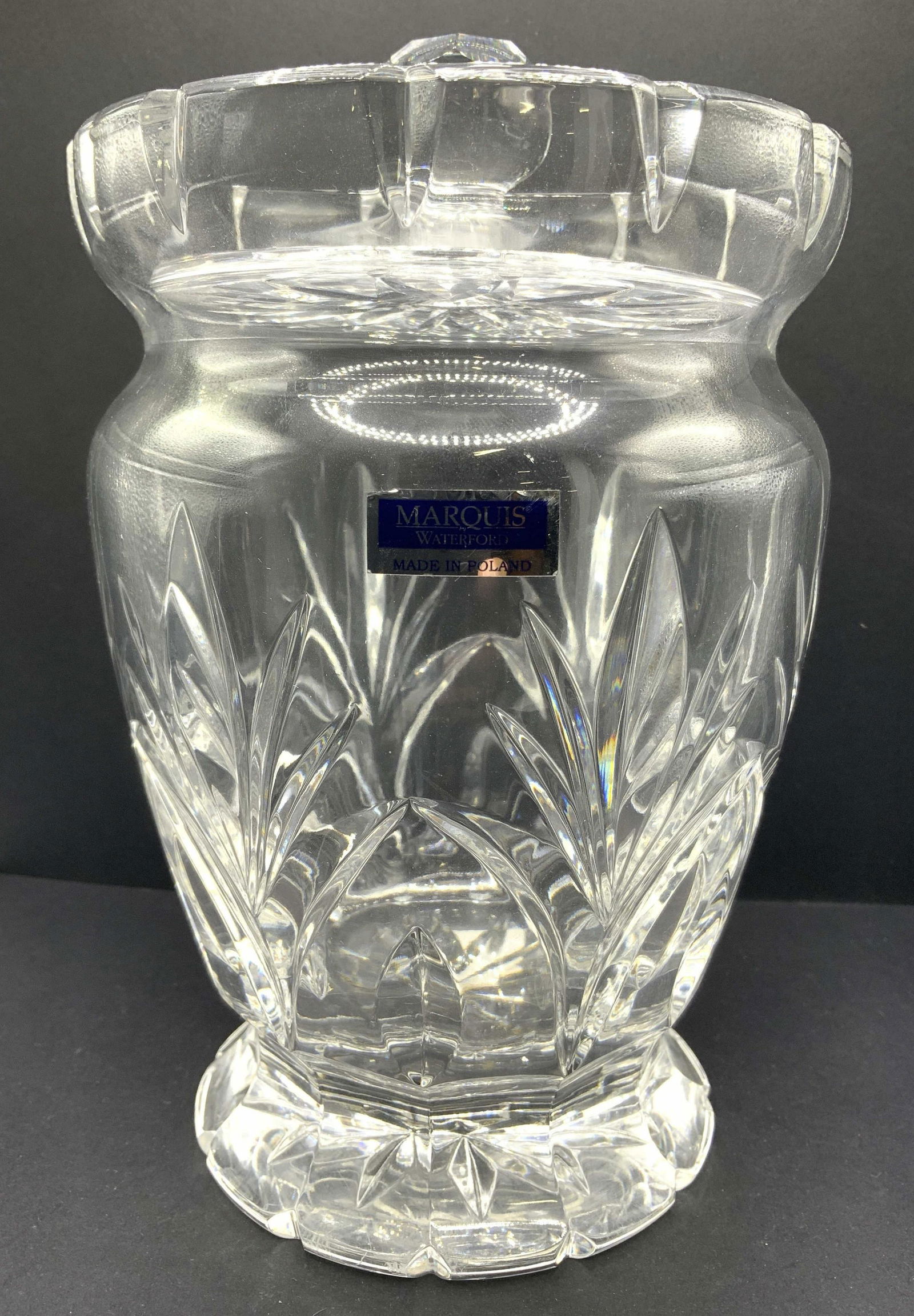 MARQUIS BY WATERFORD Crystal Biscuit Barrel W Lid (1 of 8)