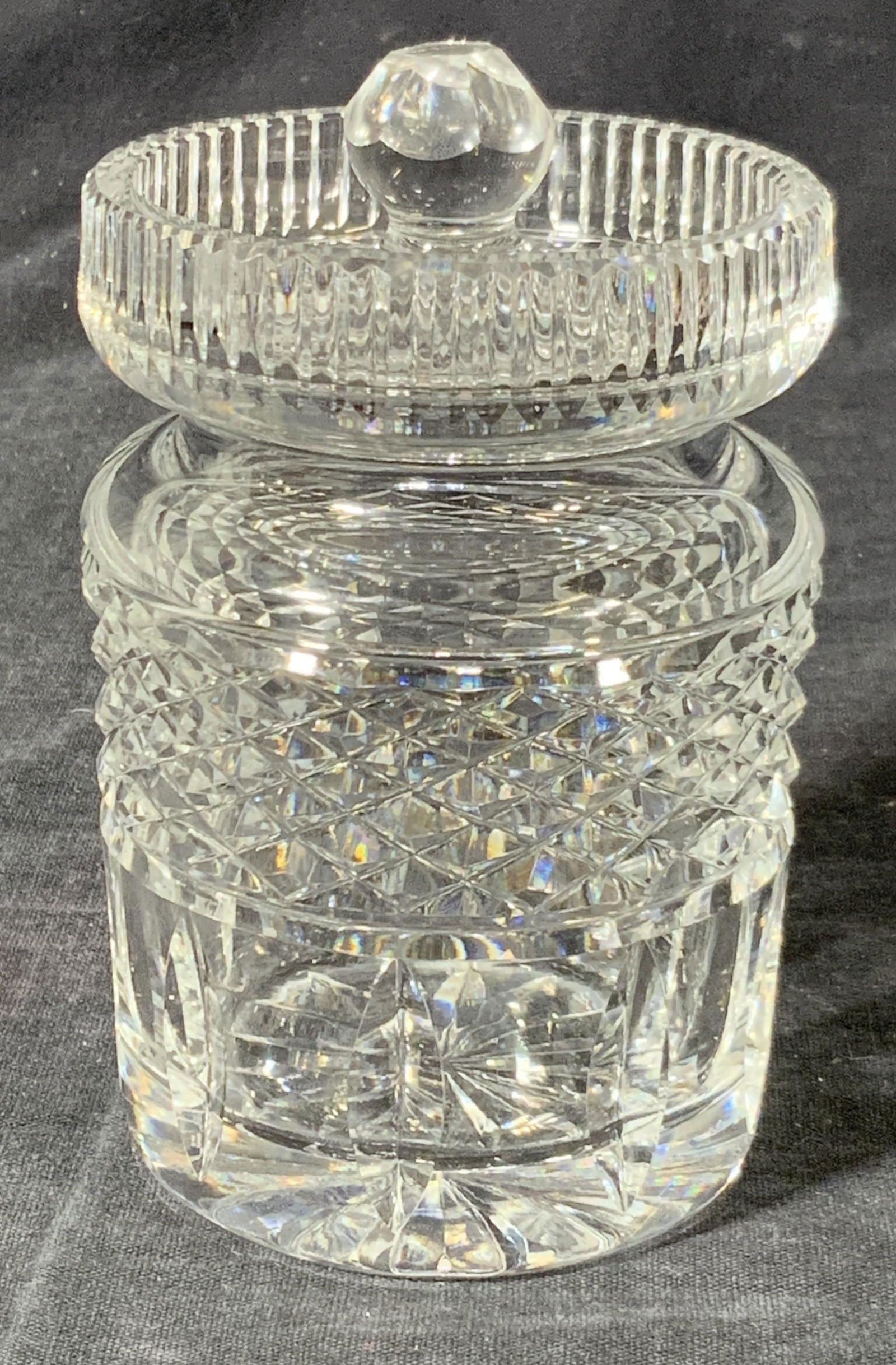 WATERFORD Small Cut Crystal Lidded Sugar Jar (1 of 8)