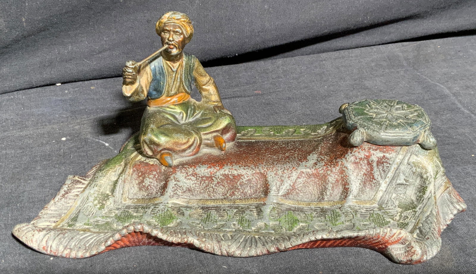 Vintage Inkwell with Cast Metal Persian Man (1 of 5)