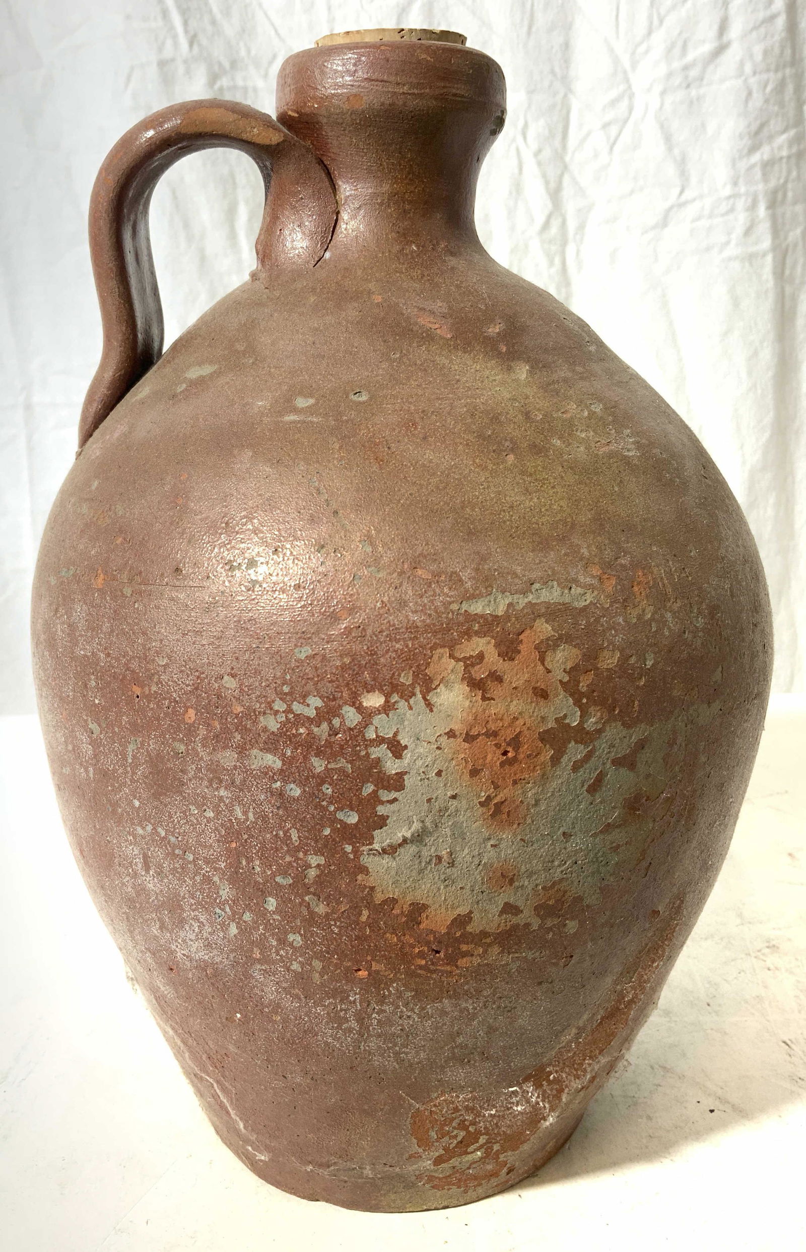 Antique Ceramic Jar W Cork Stopper (1 of 8)