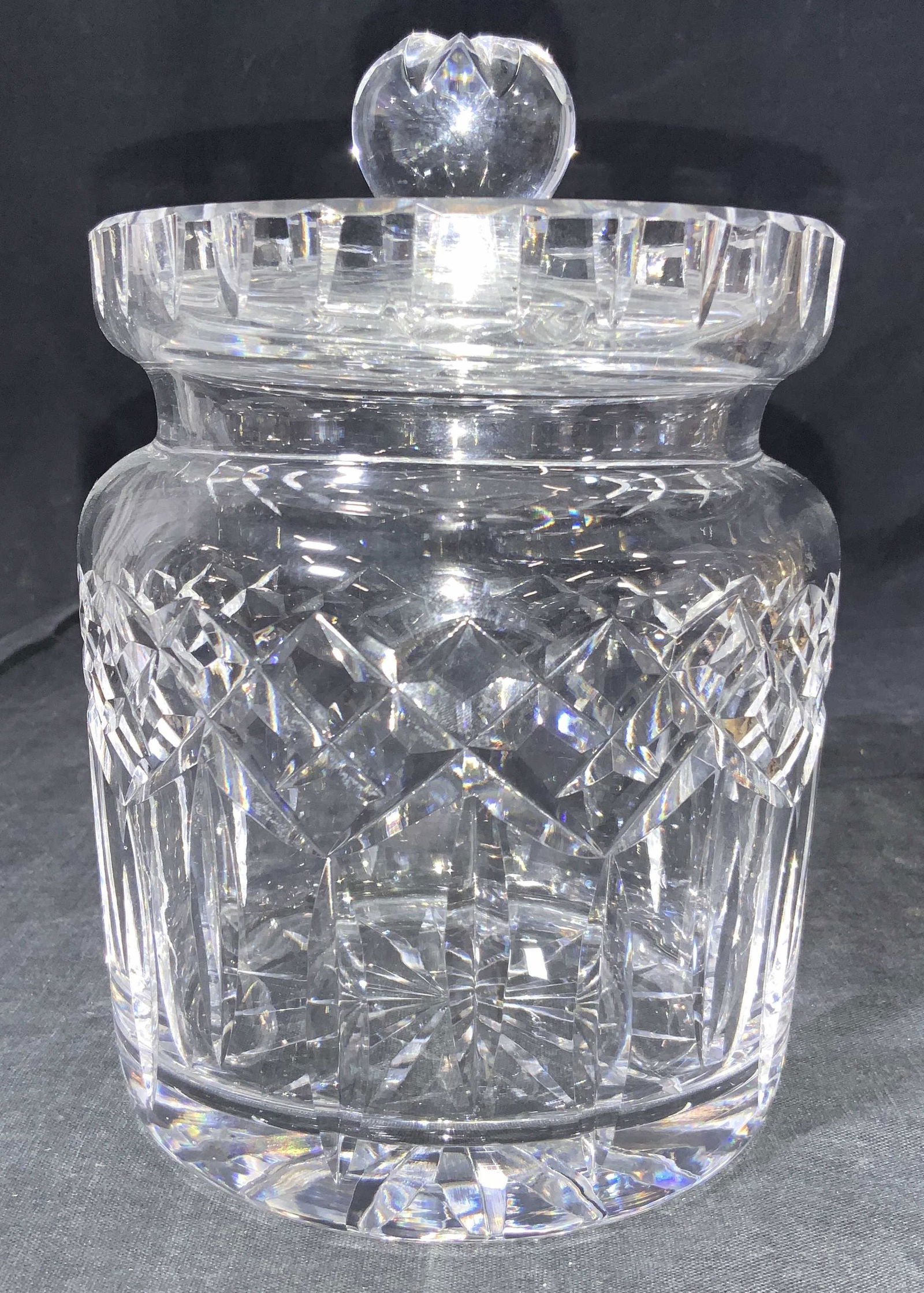 WATERFORD Cut Crystal Lidded Jar (1 of 9)