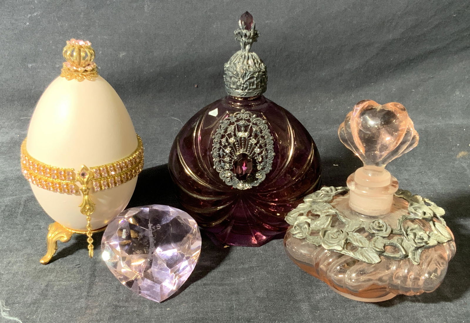 Group Lot 4 Vintage Glass Perfume Bottles (1 of 10)